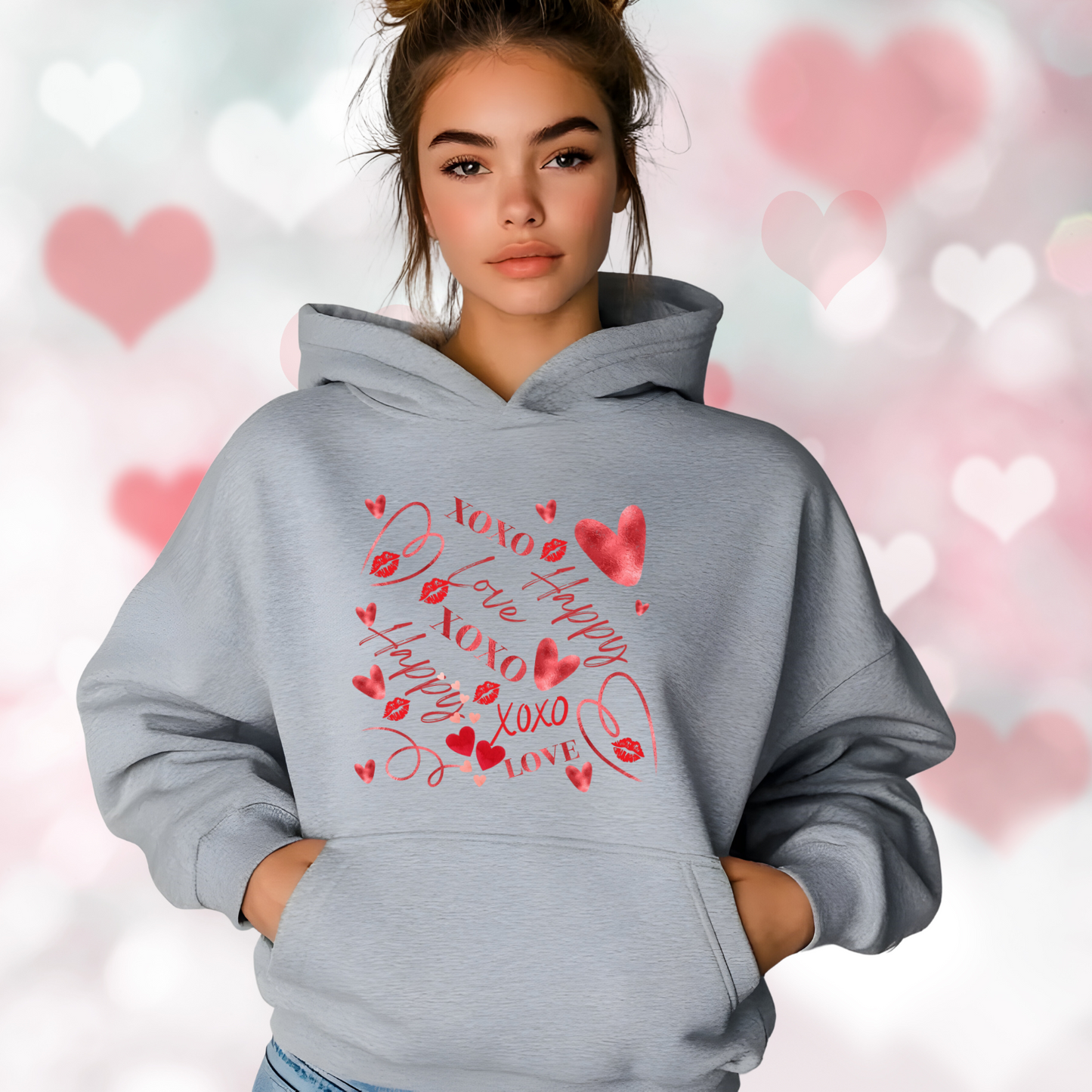 Valentine Graphic Pullover Hoodie