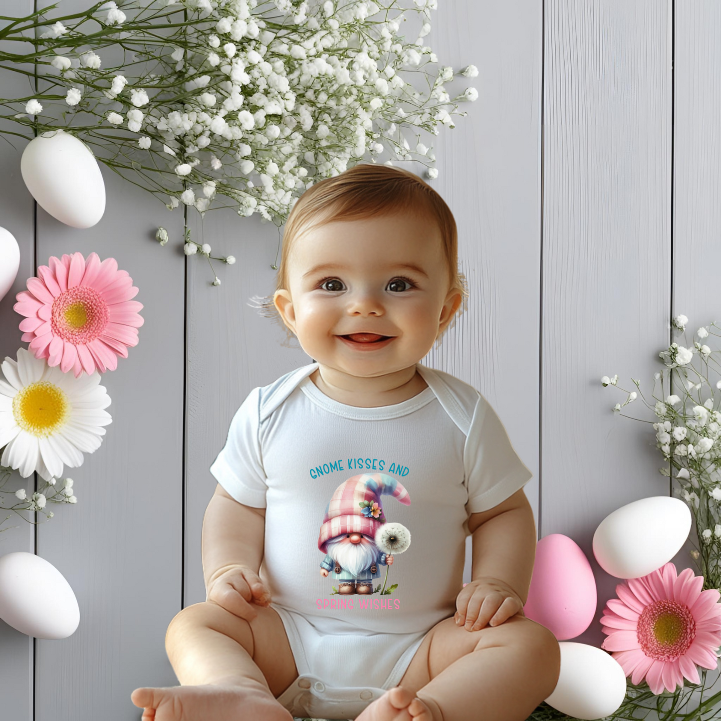 Gnome Kisses Infant Short Sleeve Onesie