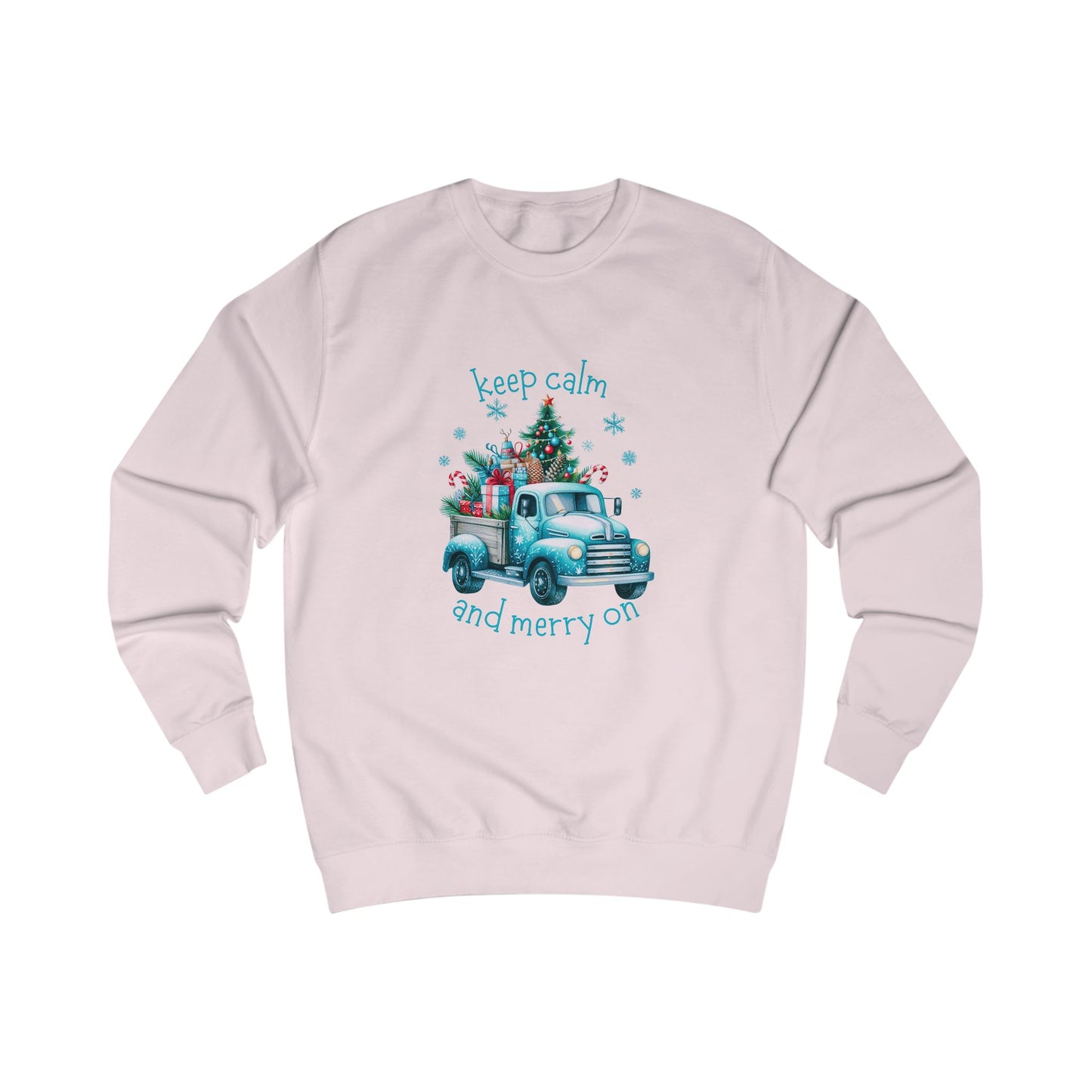 Keep Calm And Merry On Crewneck Sweatshirt