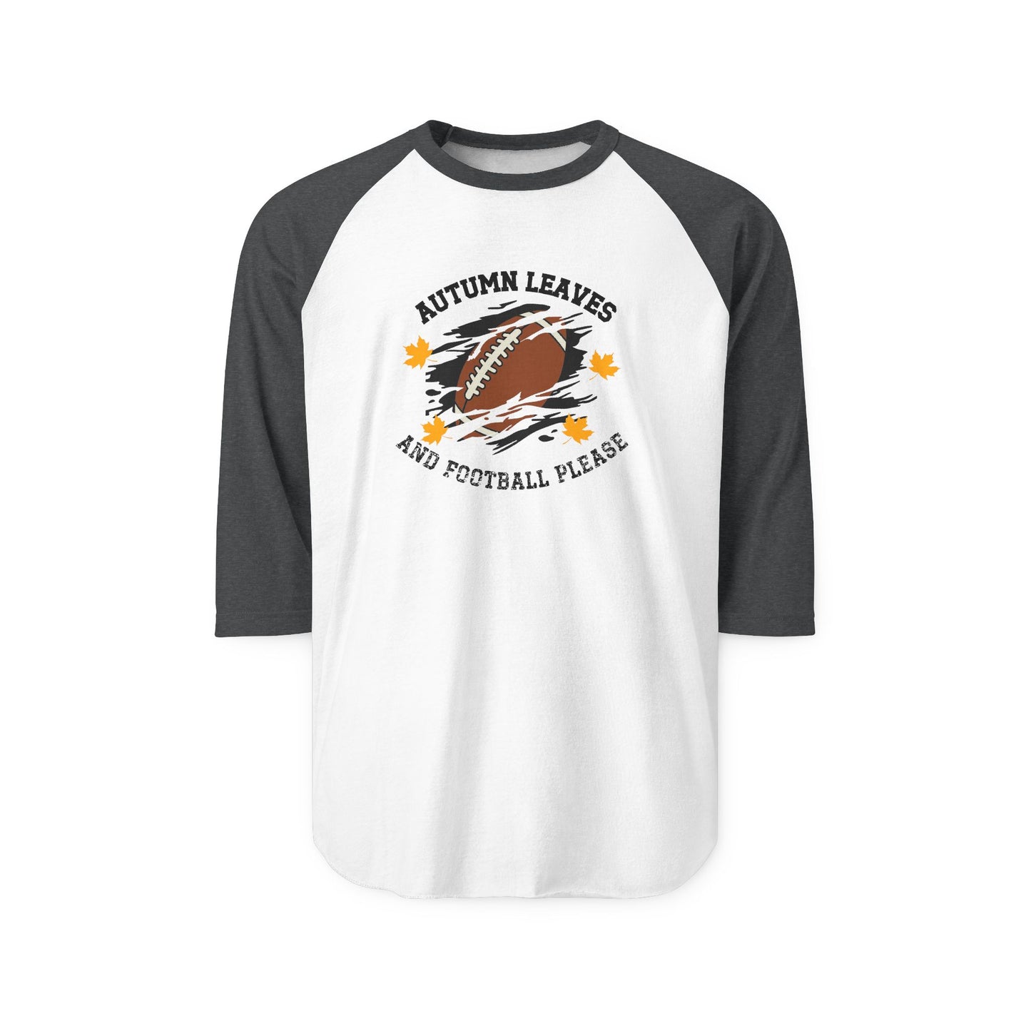 Autumn Leaves And Football Please Baseball Tee