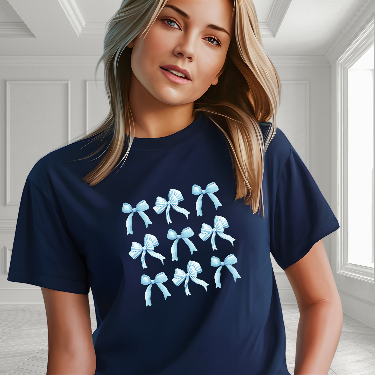 Coquette Blue Bows T-Shirt