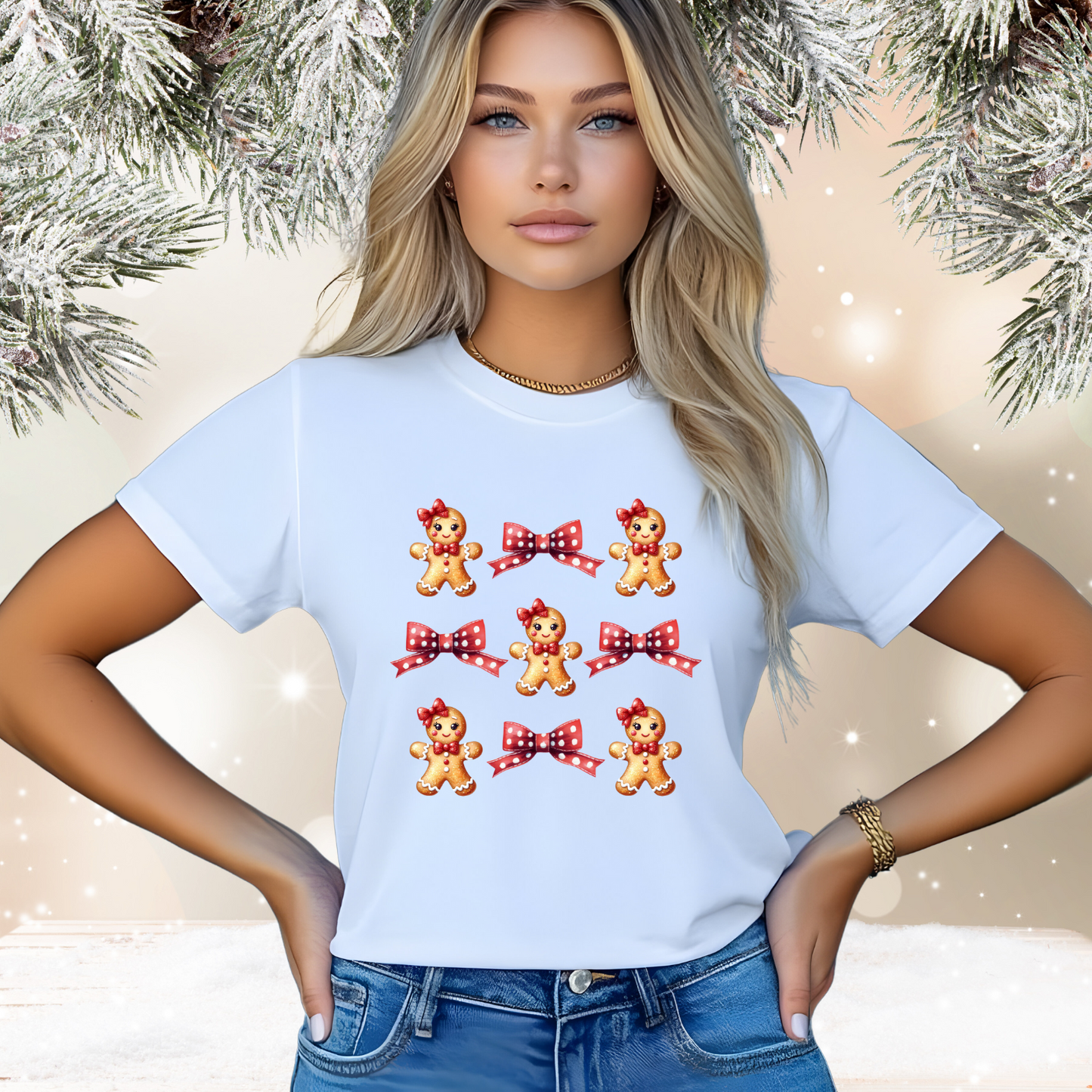 Coquette Gingerbread And Bows T-Shirt