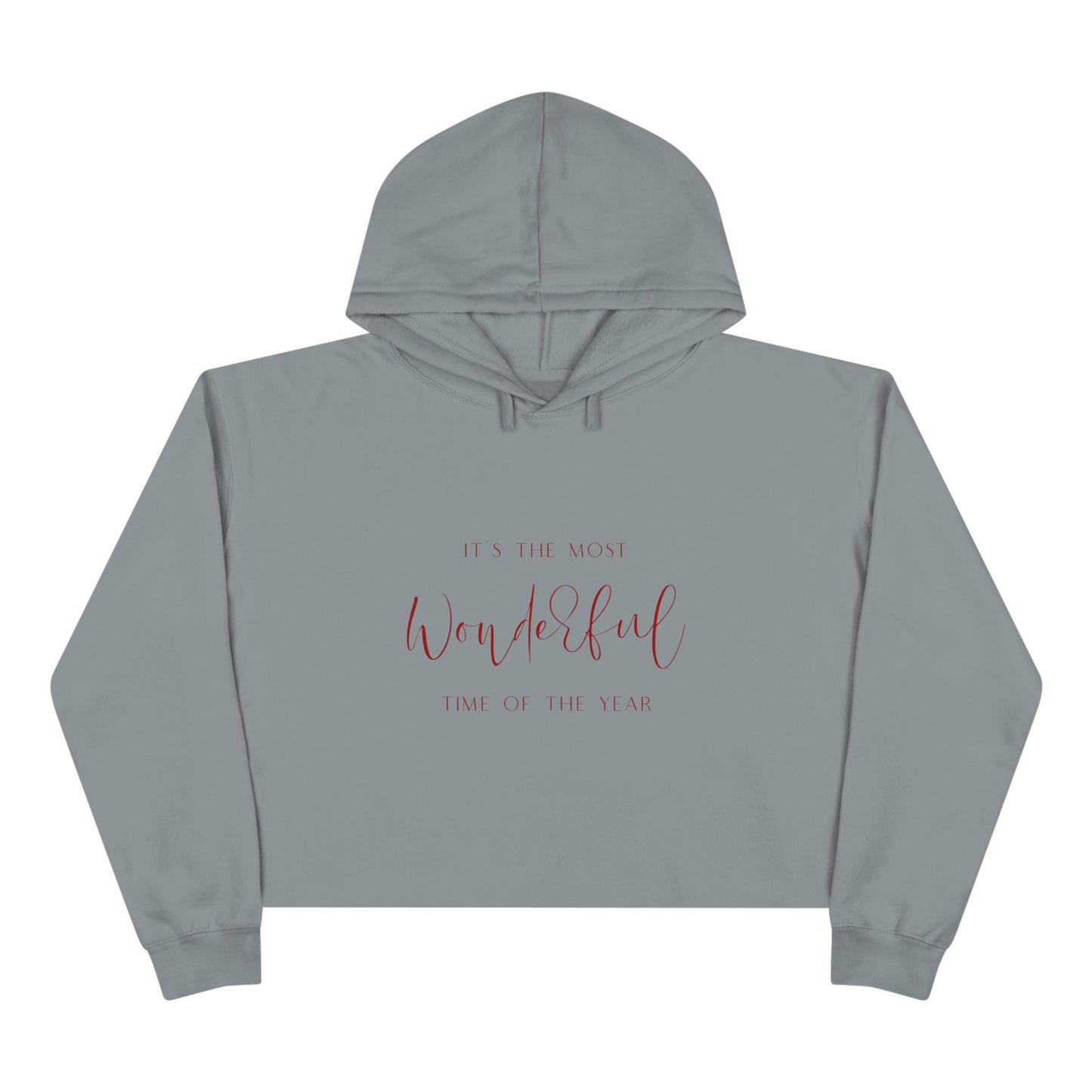Most Wonderful Time Of The Year Crop Hoodie