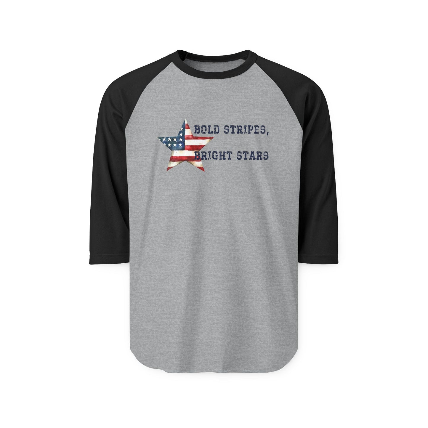 Bold Stripes Bright Stars Baseball Tee