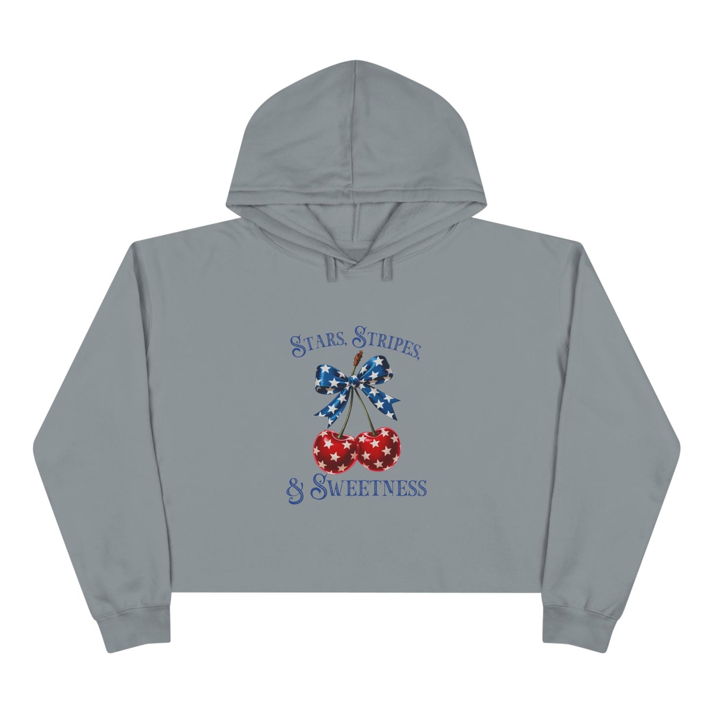 Stars Stripes And Sweetness Crop Hoodie