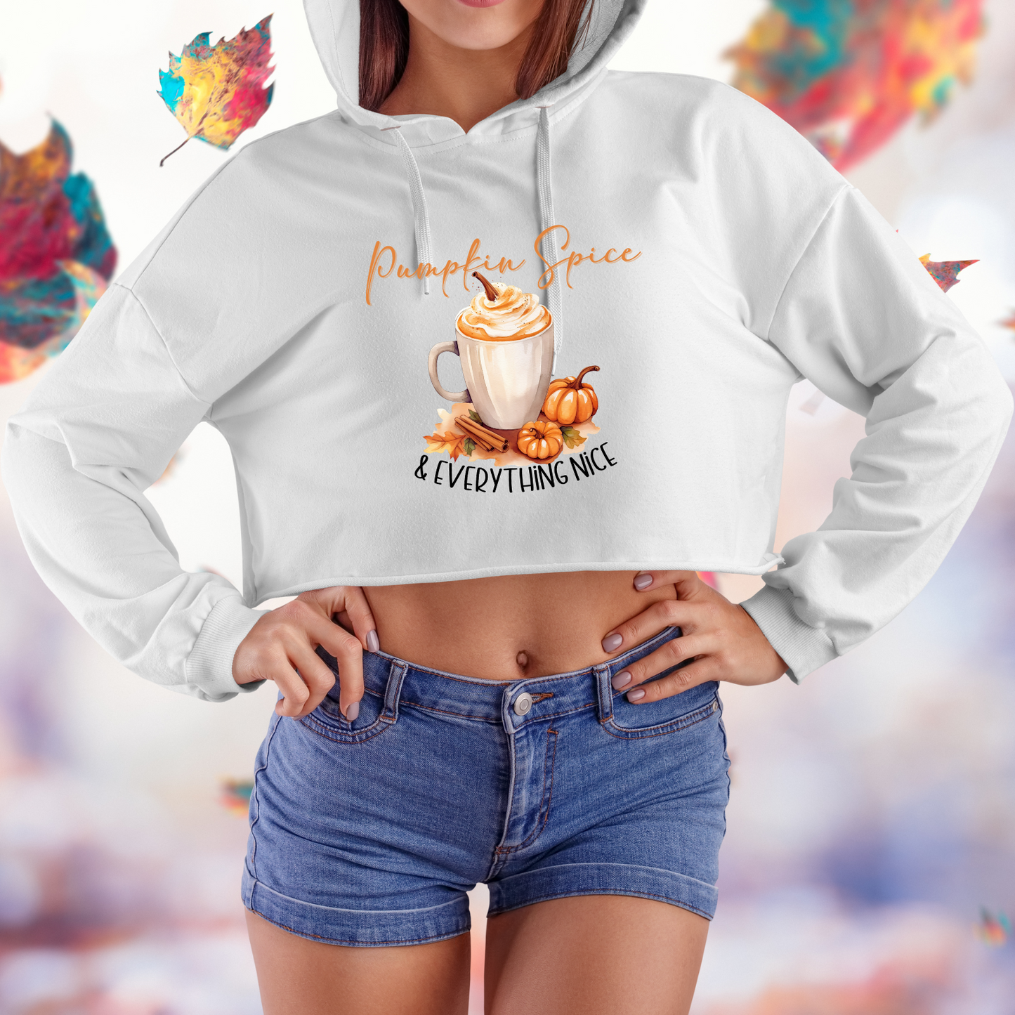 Pumpkin Spice and Everything Nice Crop Hoodie