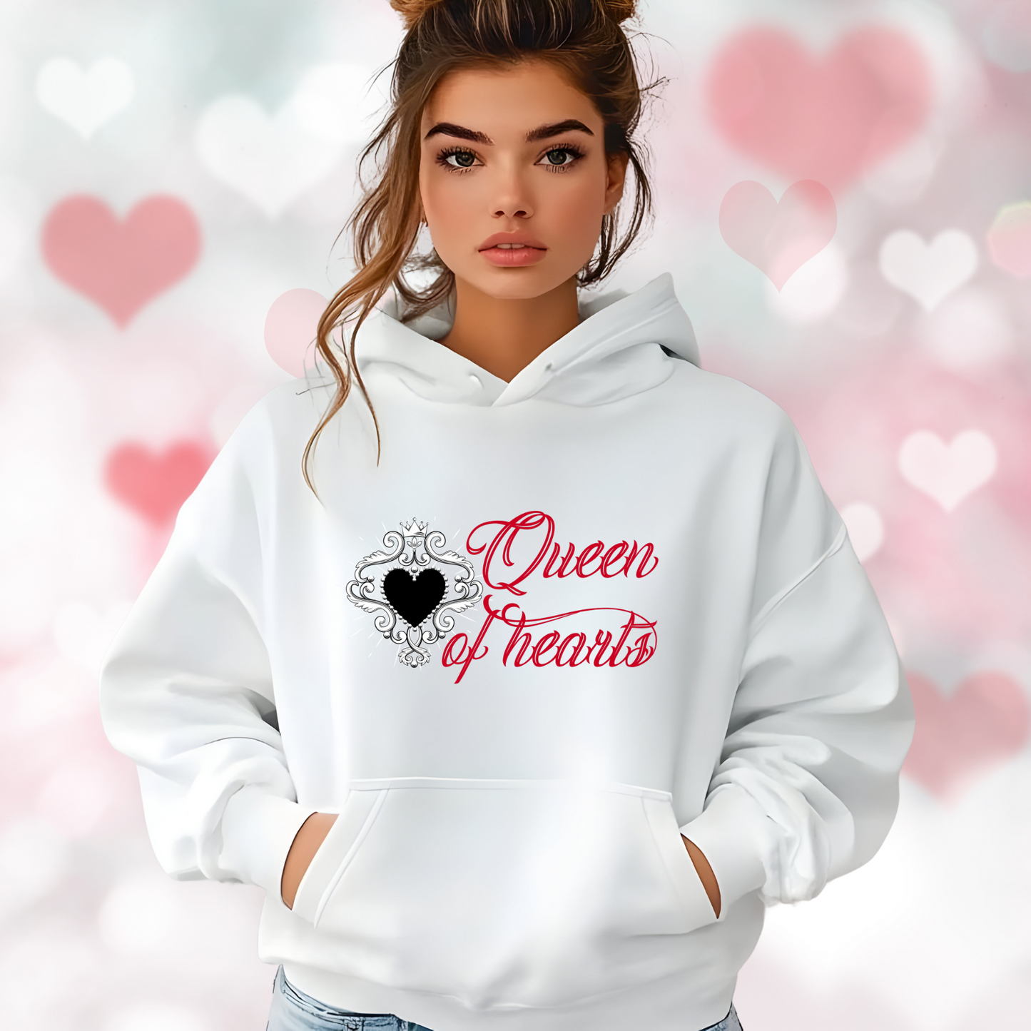 Queen of Hearts Pullover Hoodie