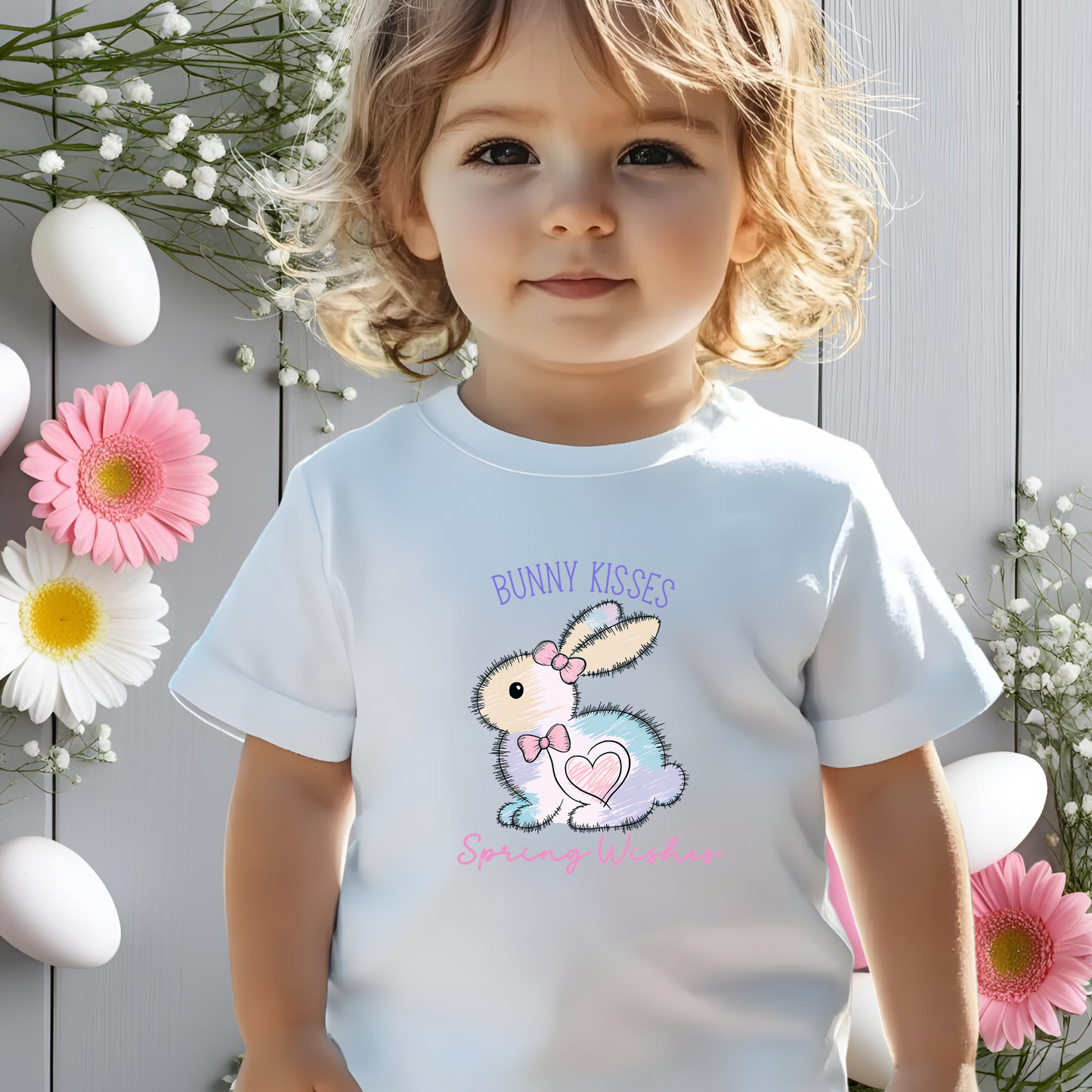 Bunny Kisses, Spring Wishes Toddler T-Shirt