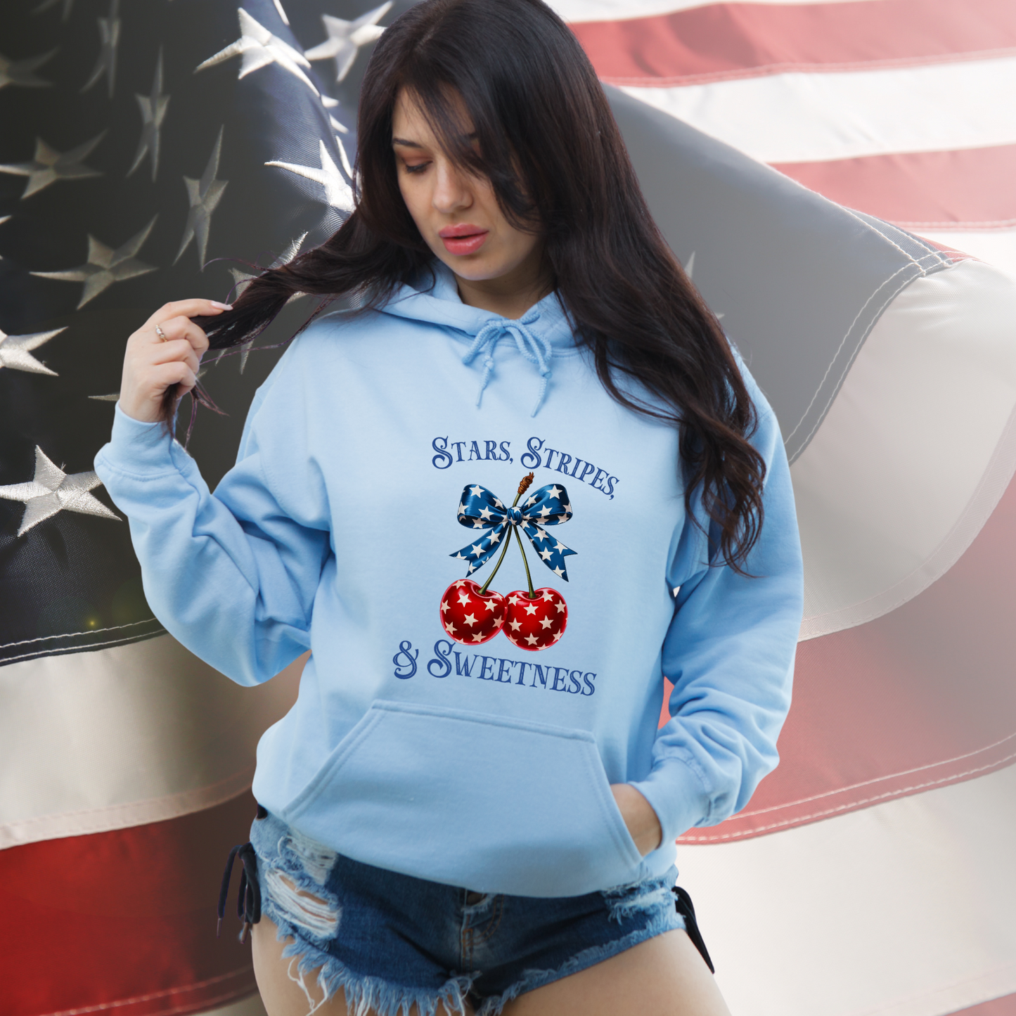Stars Stripes And Sweetness Pullover Hoodie