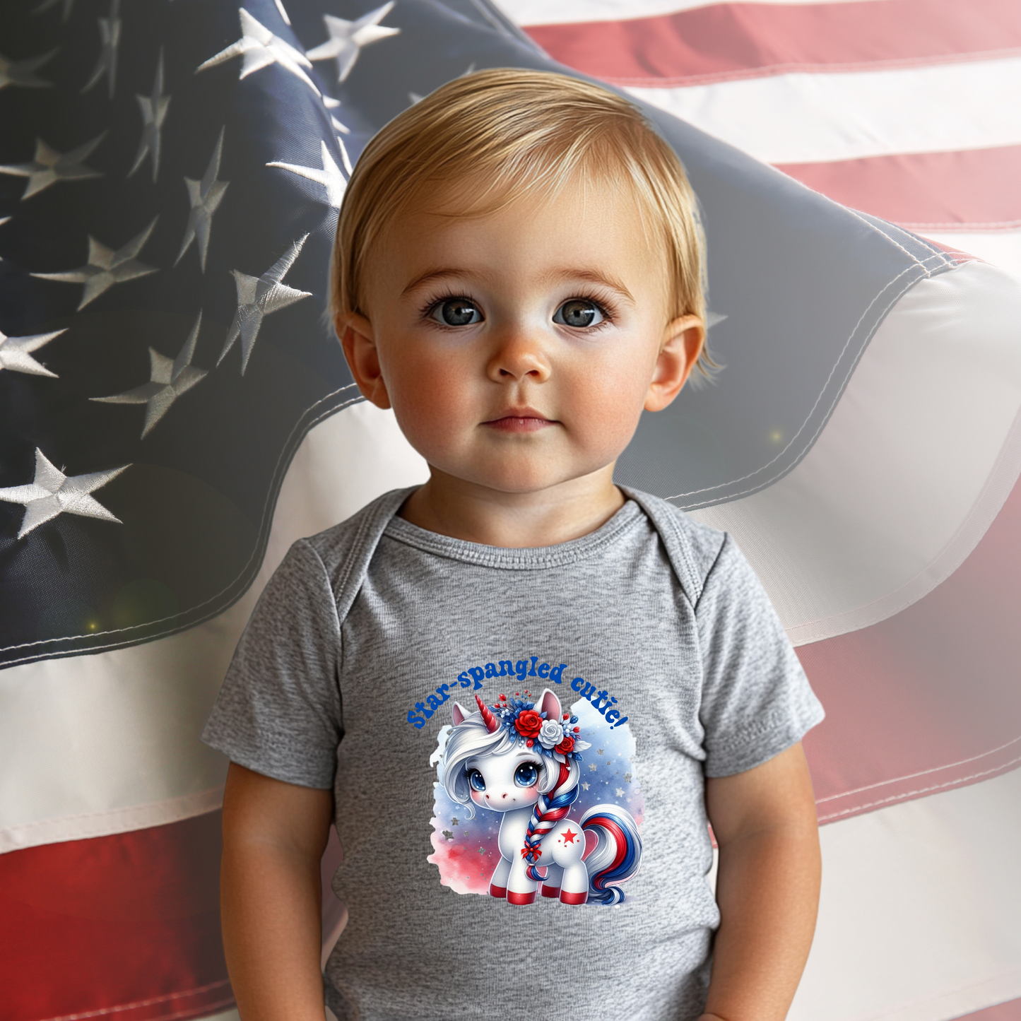 Star-Spangled Cutie Infant Short Sleeve Onesie
