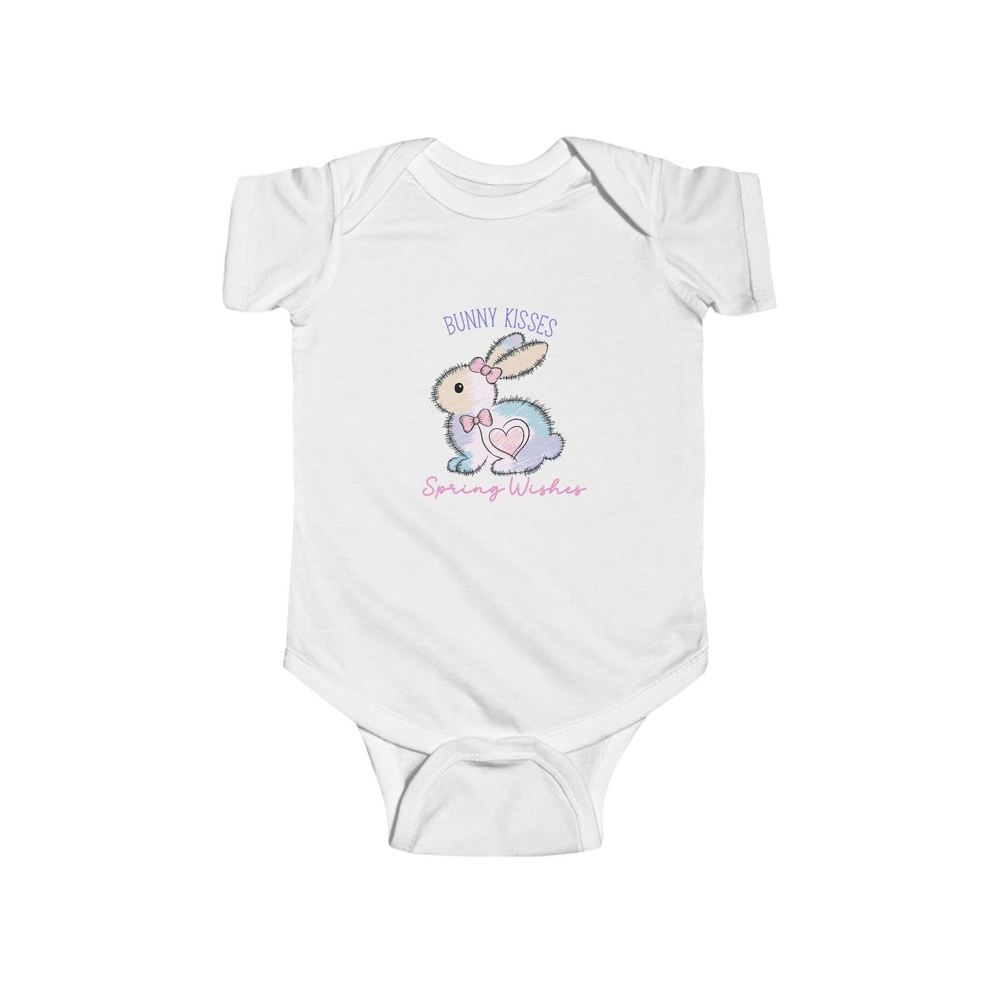 Bunny Kisses, Spring Wishes Infant Short Sleeve Onesie
