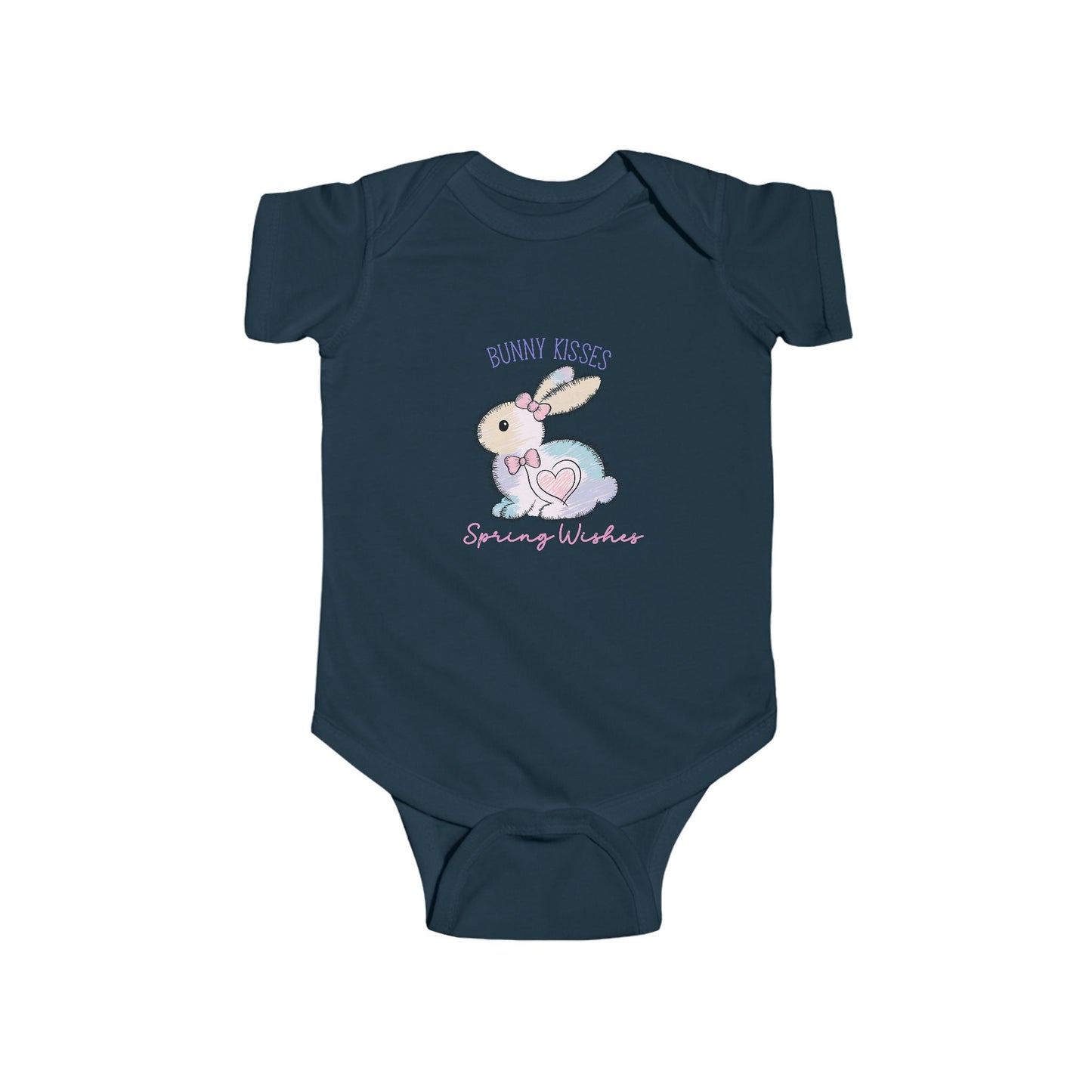 Bunny Kisses, Spring Wishes Infant Short Sleeve Onesie