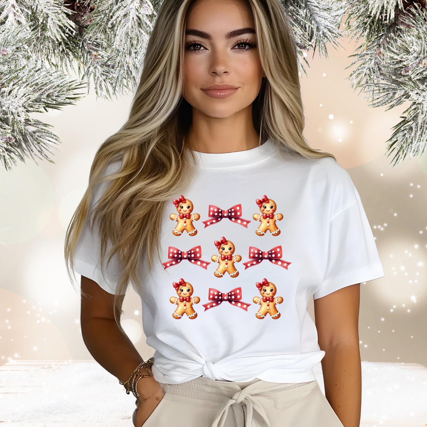 Coquette Gingerbread And Bows T-Shirt