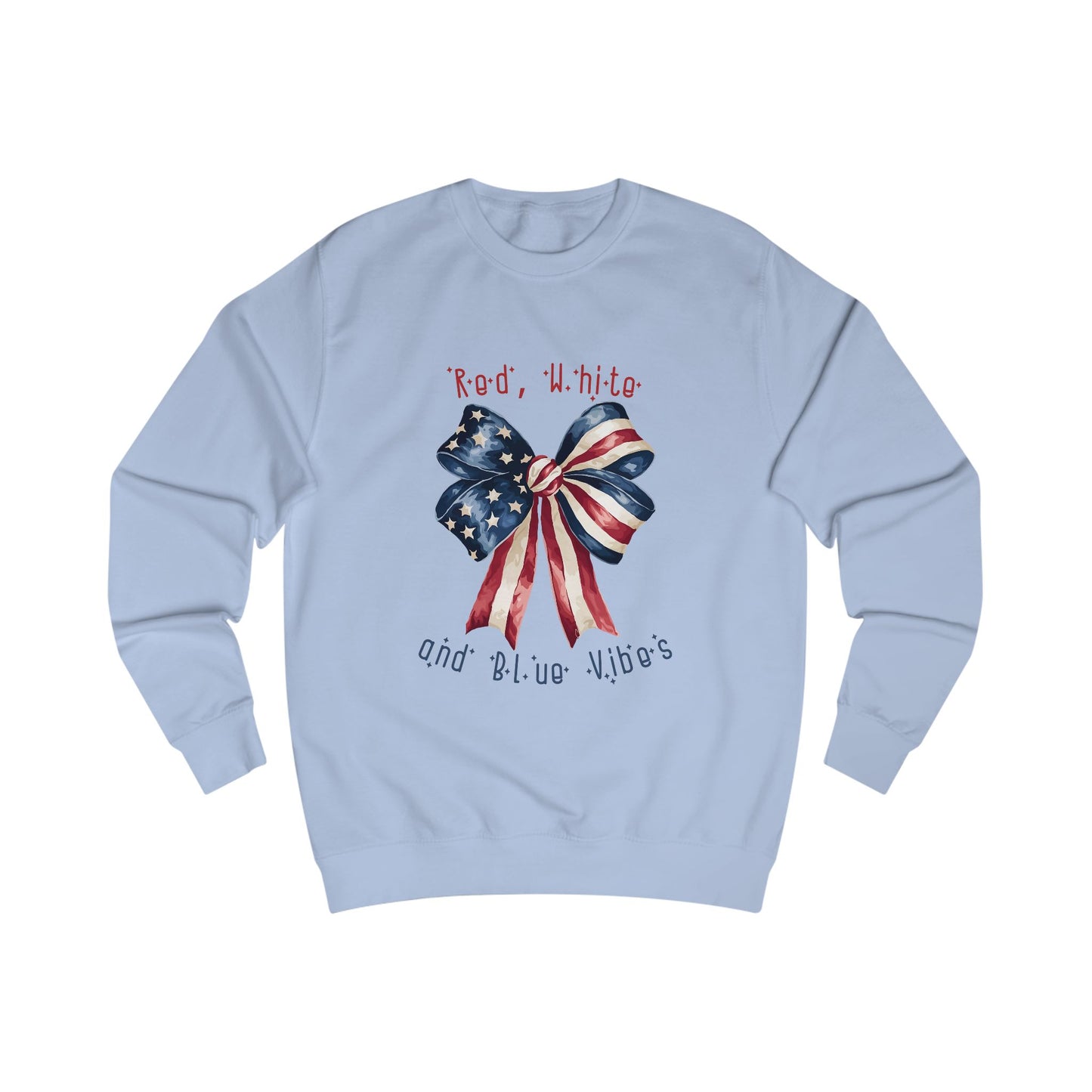 Red White And Blue Vibes Crewneck Sweatshirt