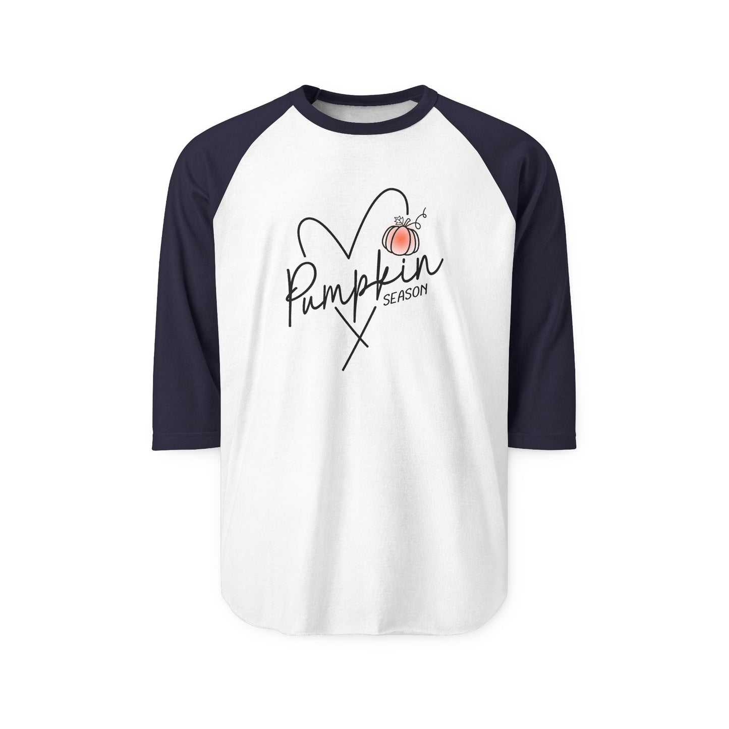 Pumpkin Season Heart Baseball Tee