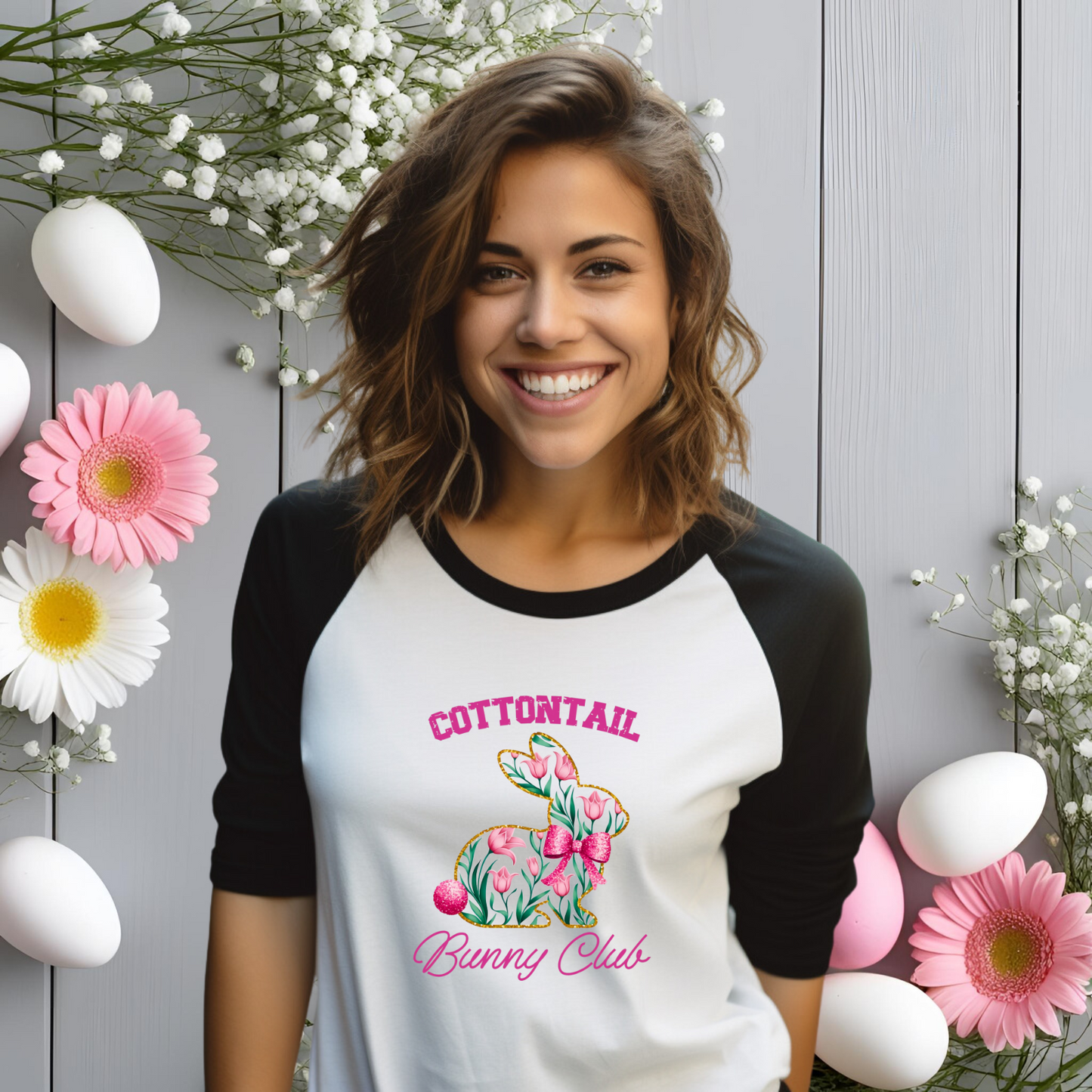 Cottontail Bunny Club Baseball Tee