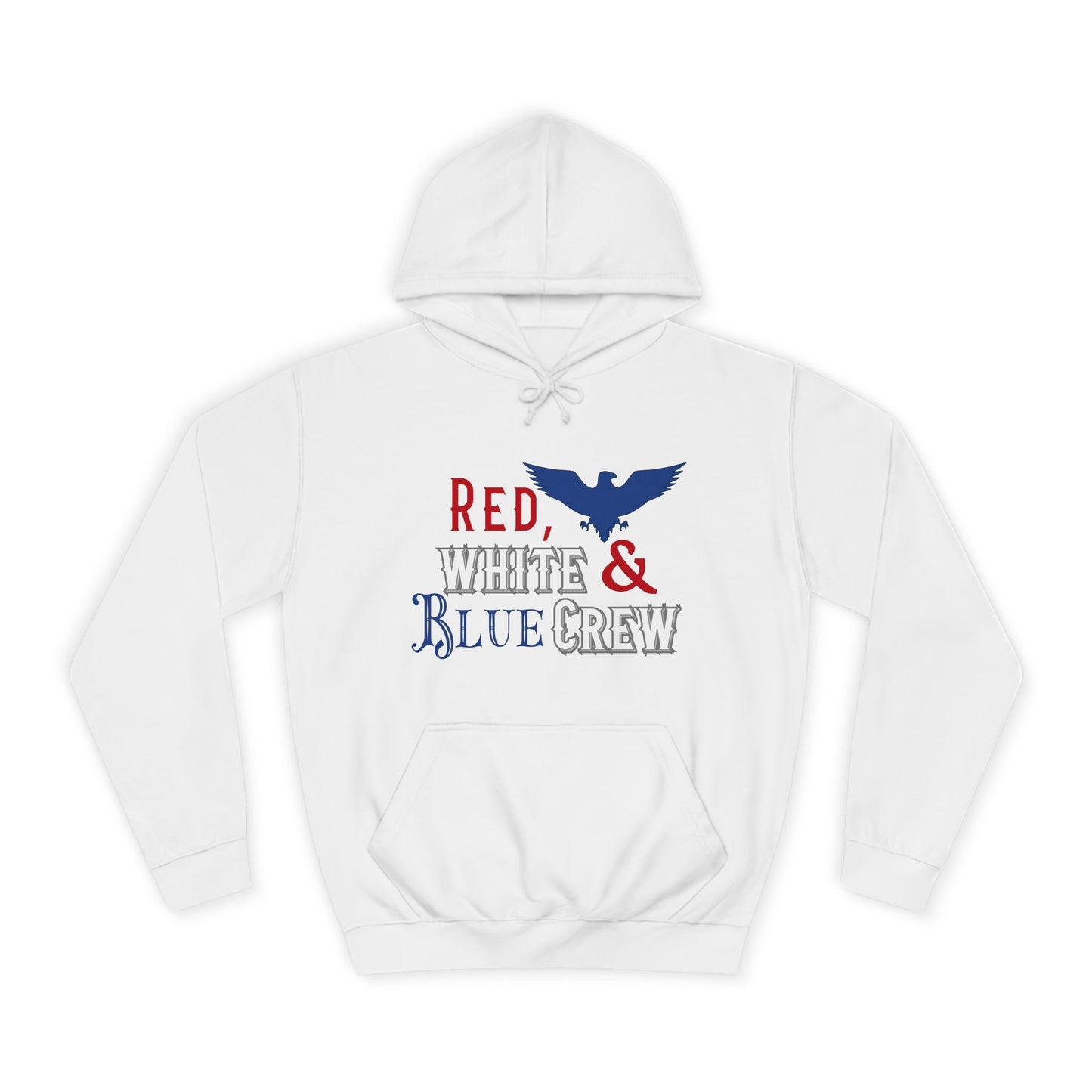 Red, White & Blue Crew Pullover Hoodie