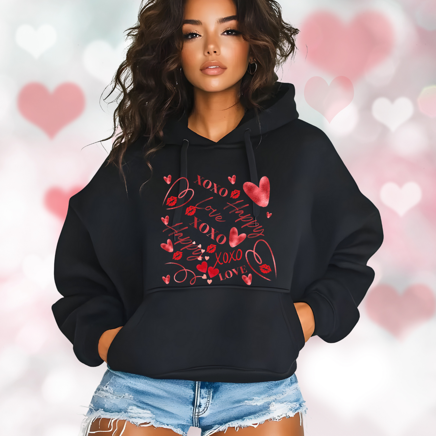 Valentine Graphic Pullover Hoodie