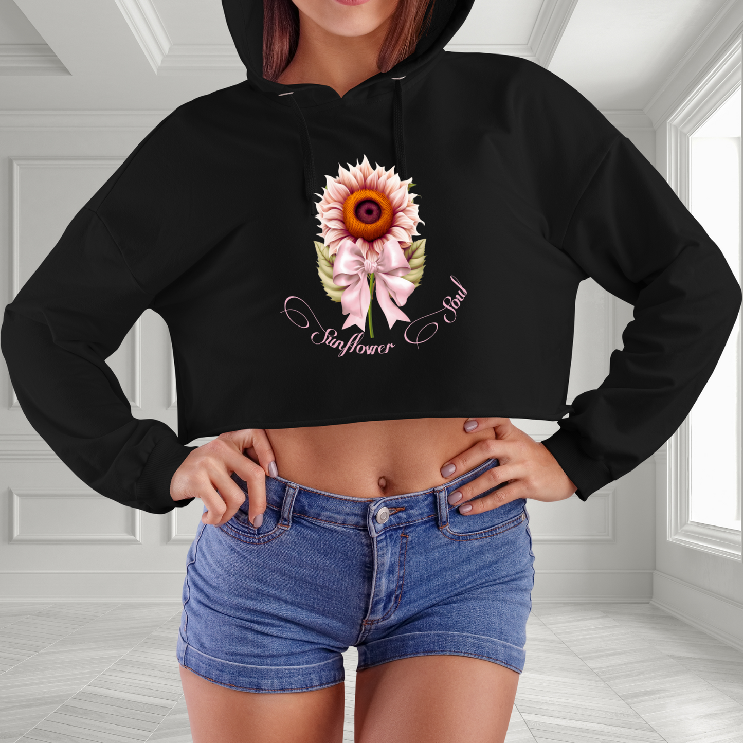 Sunflower Soul Crop Hoodie