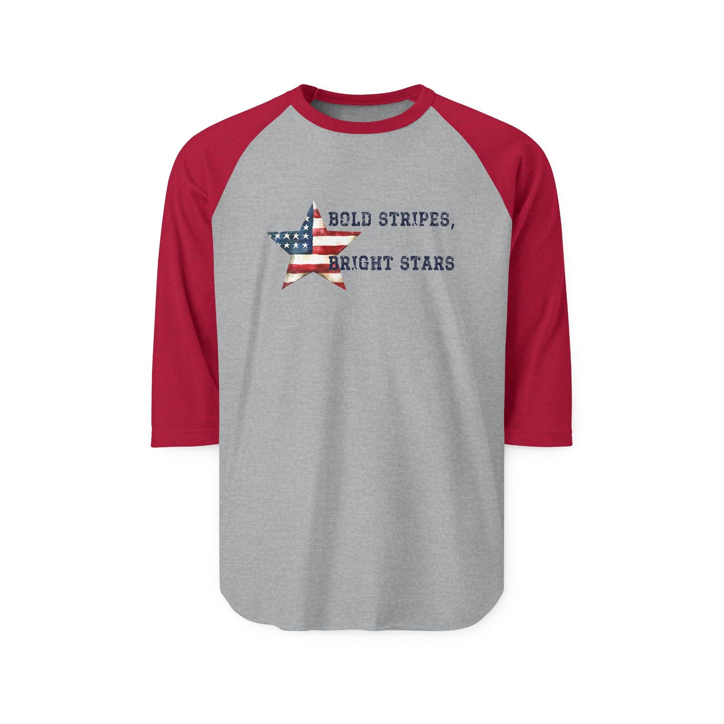 Bold Stripes Bright Stars Baseball Tee
