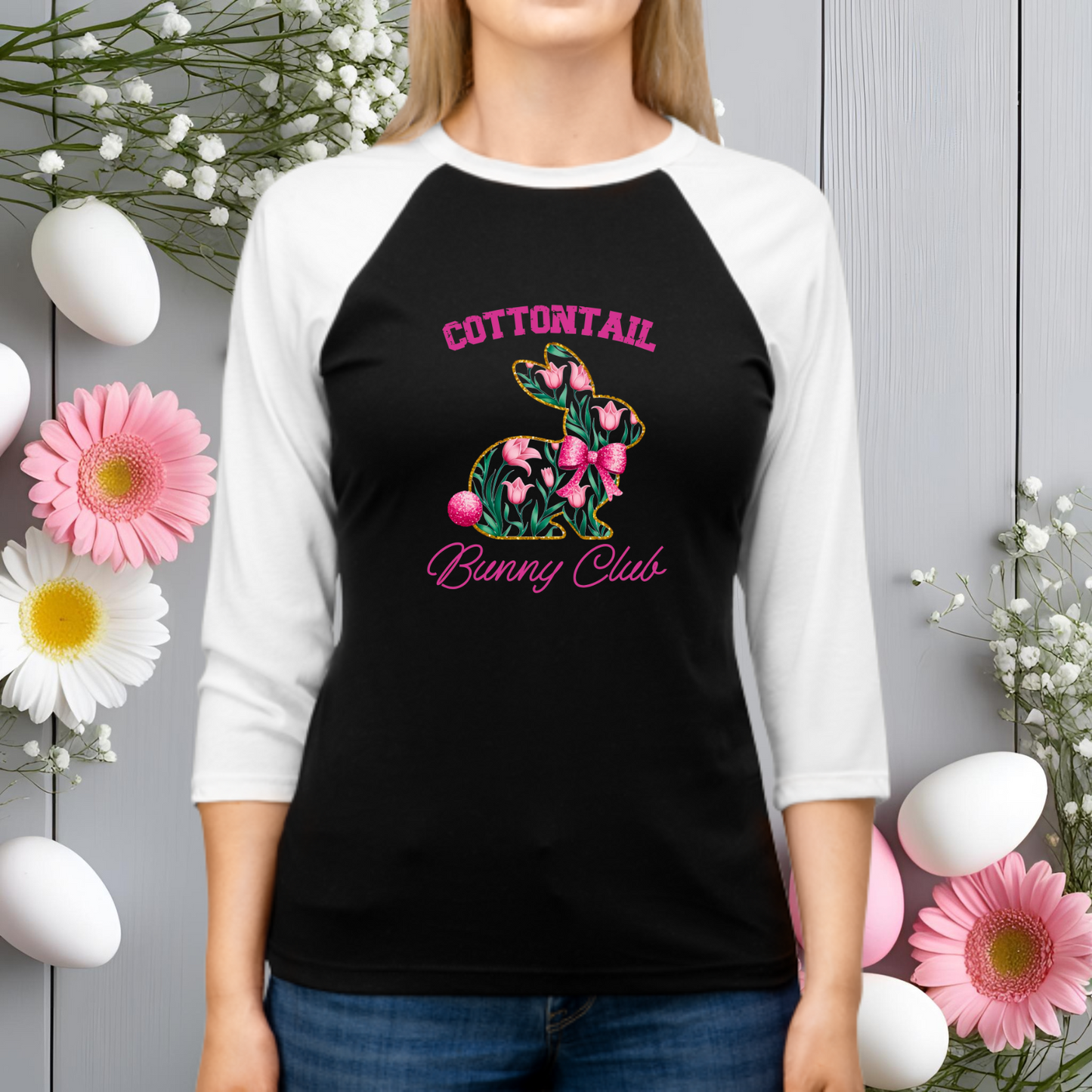 Cottontail Bunny Club Baseball Tee