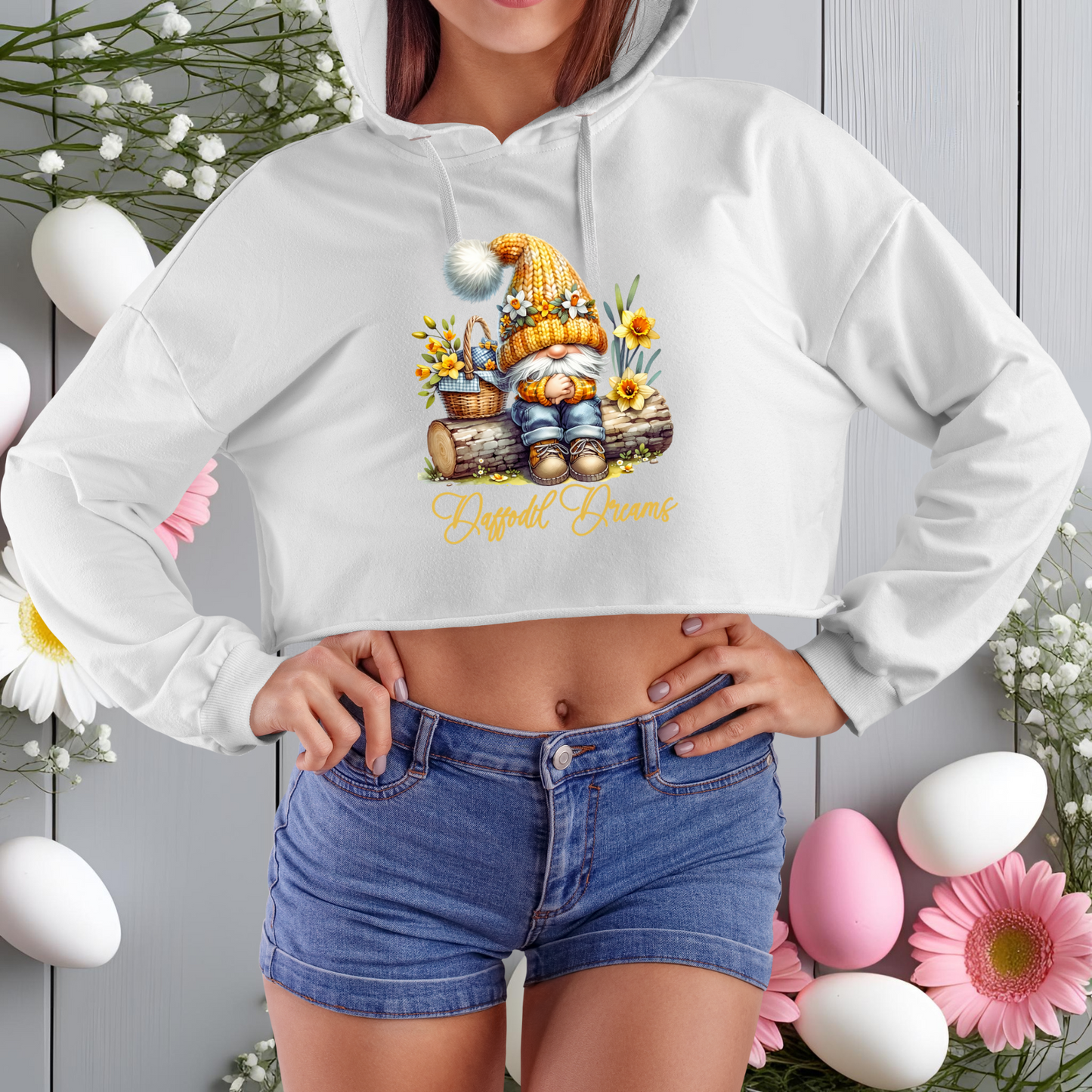 Daffodil Dreams Crop Hoodie