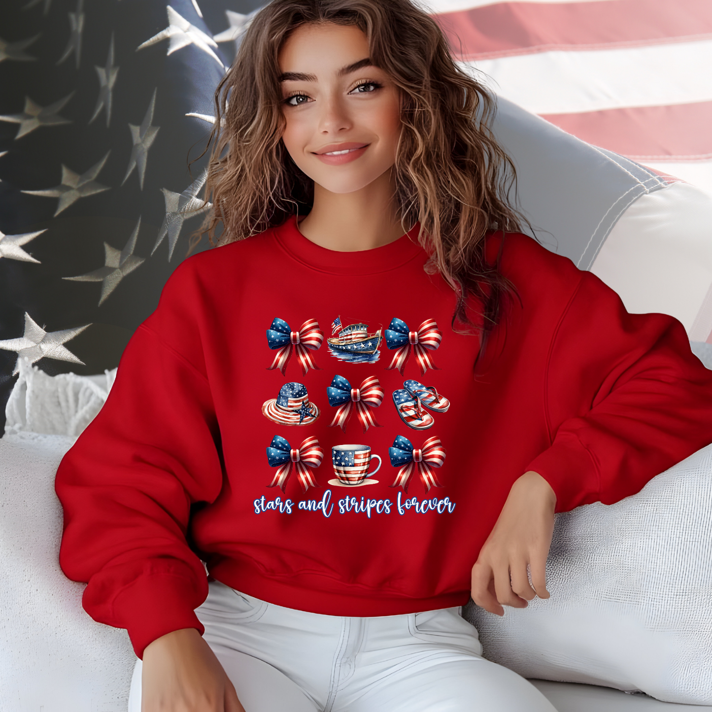 Stars and Stripes Forever Crewneck Sweatshirt