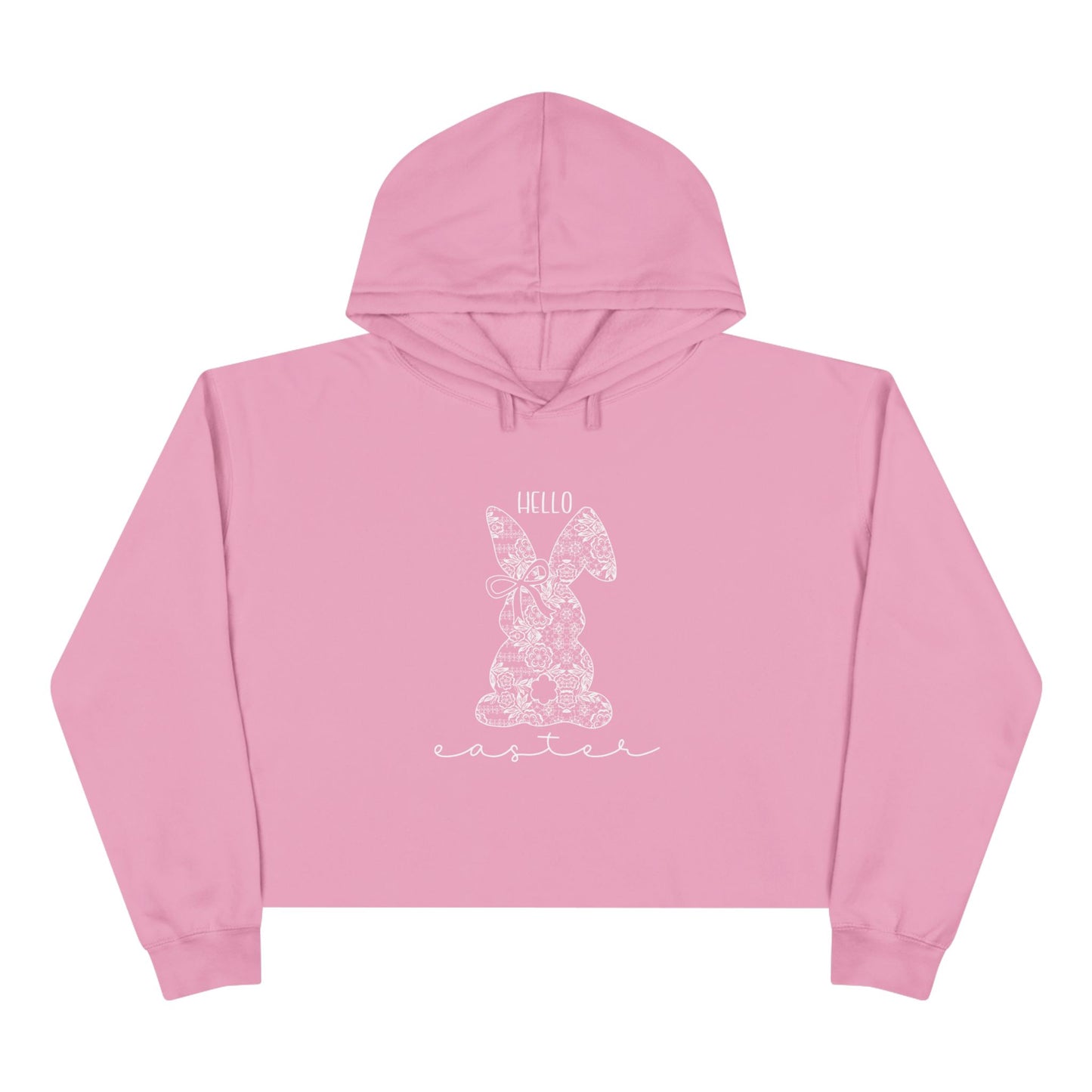 Hello Easter Crop Hoodie