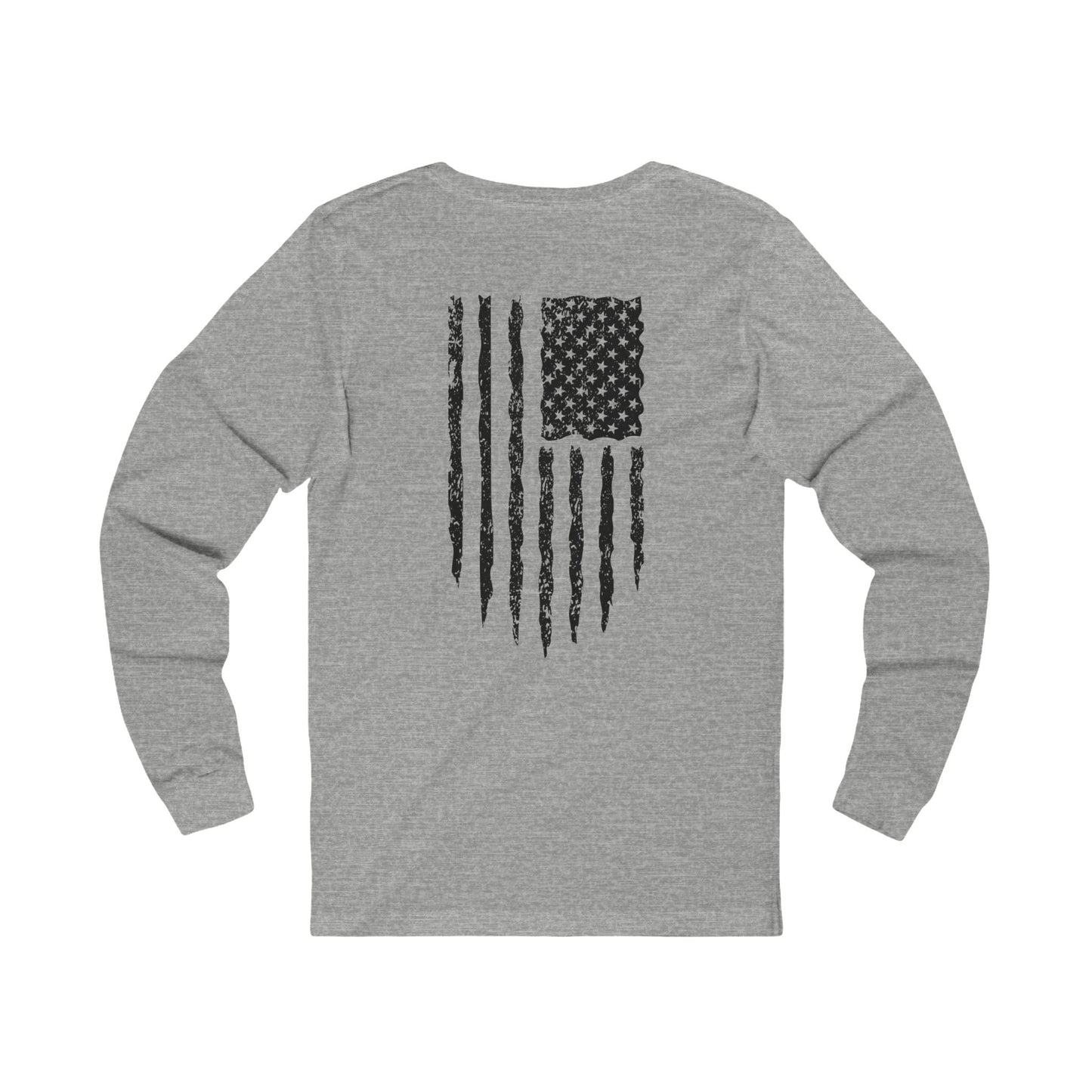 Distressed American Flag Long Sleeve Tee