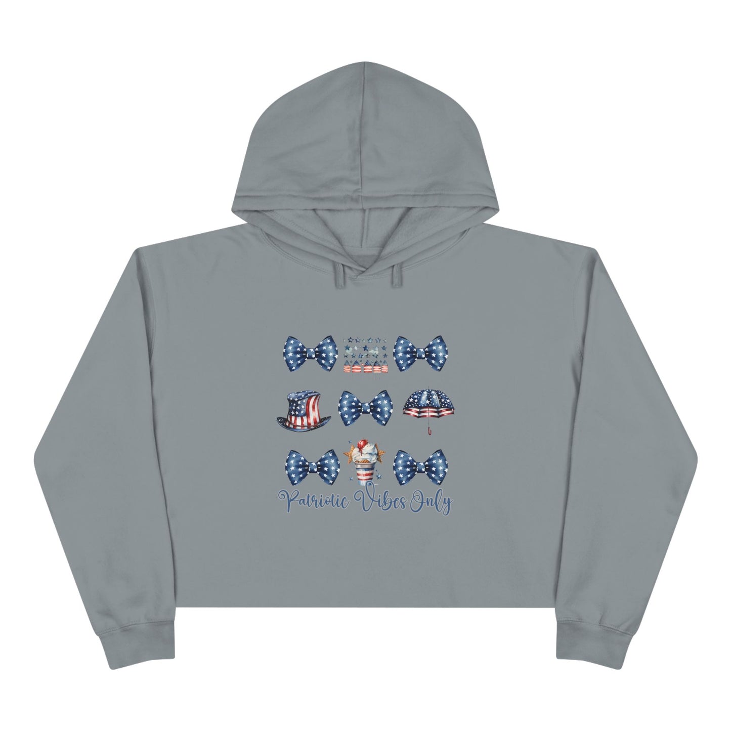 Patriotic Vibes Only Crop Hoodie