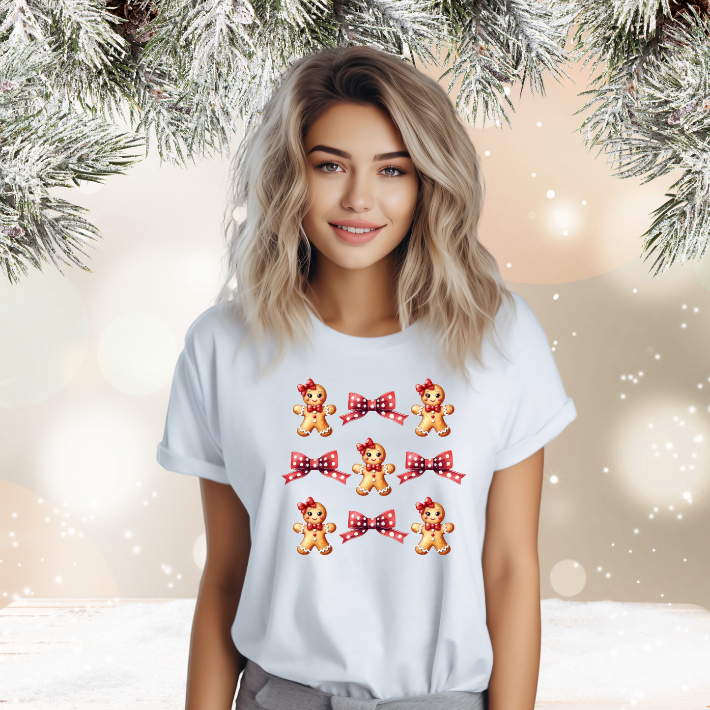 Coquette Gingerbread And Bows T-Shirt