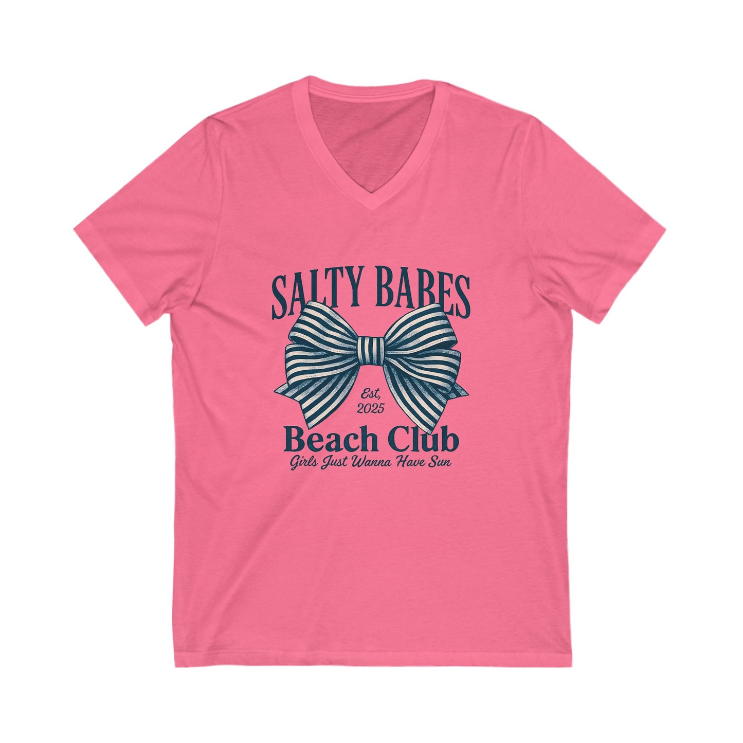 Salty Babes Beach Club V-Neck Tee