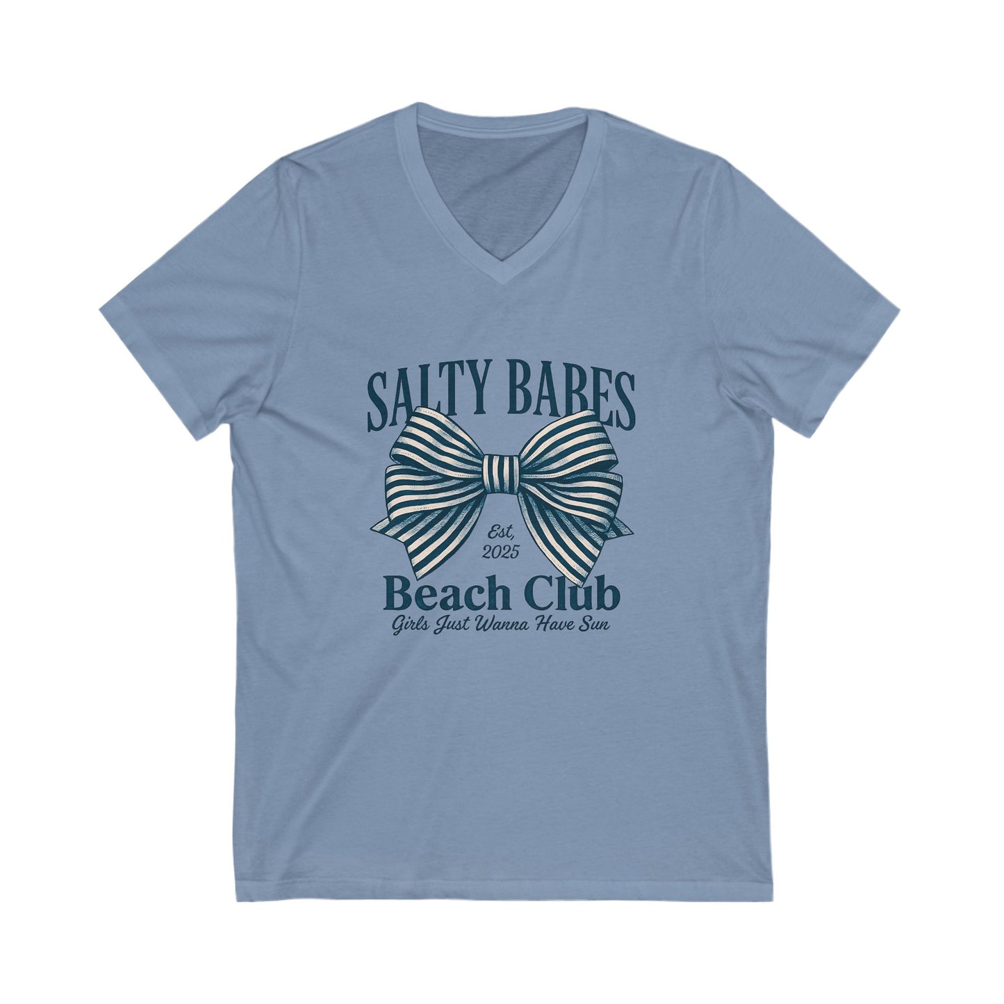 Salty Babes Beach Club V-Neck Tee