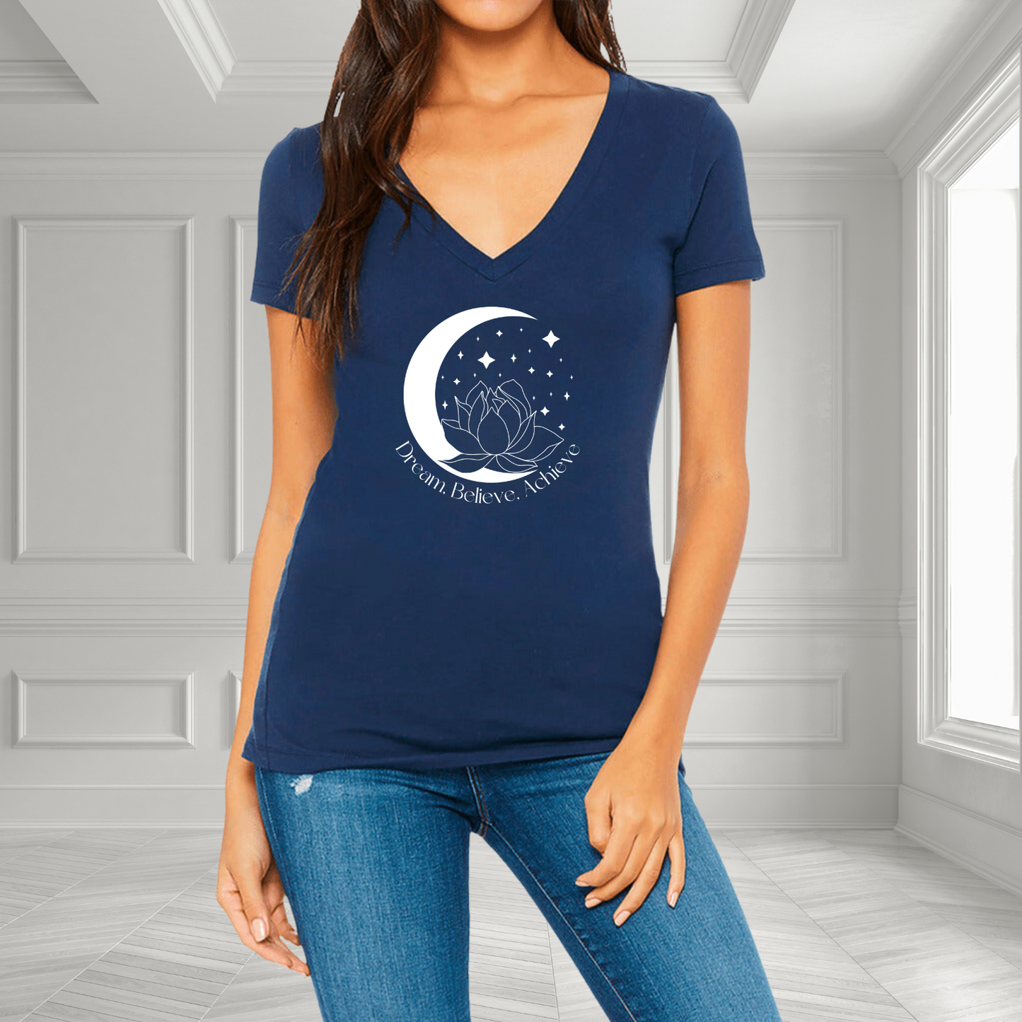 Dream, Believe, Achieve V-Neck T-Shirt