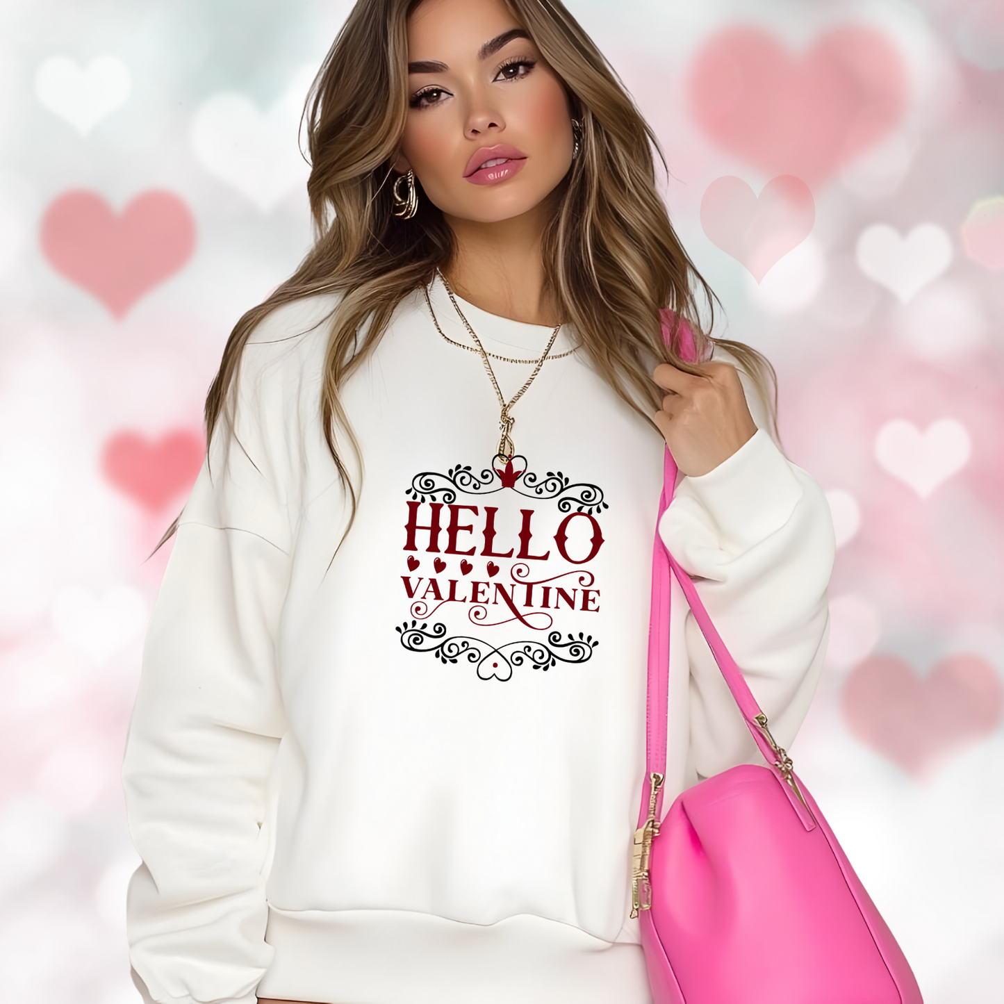 Hello Valentine Crewneck Sweatshirt