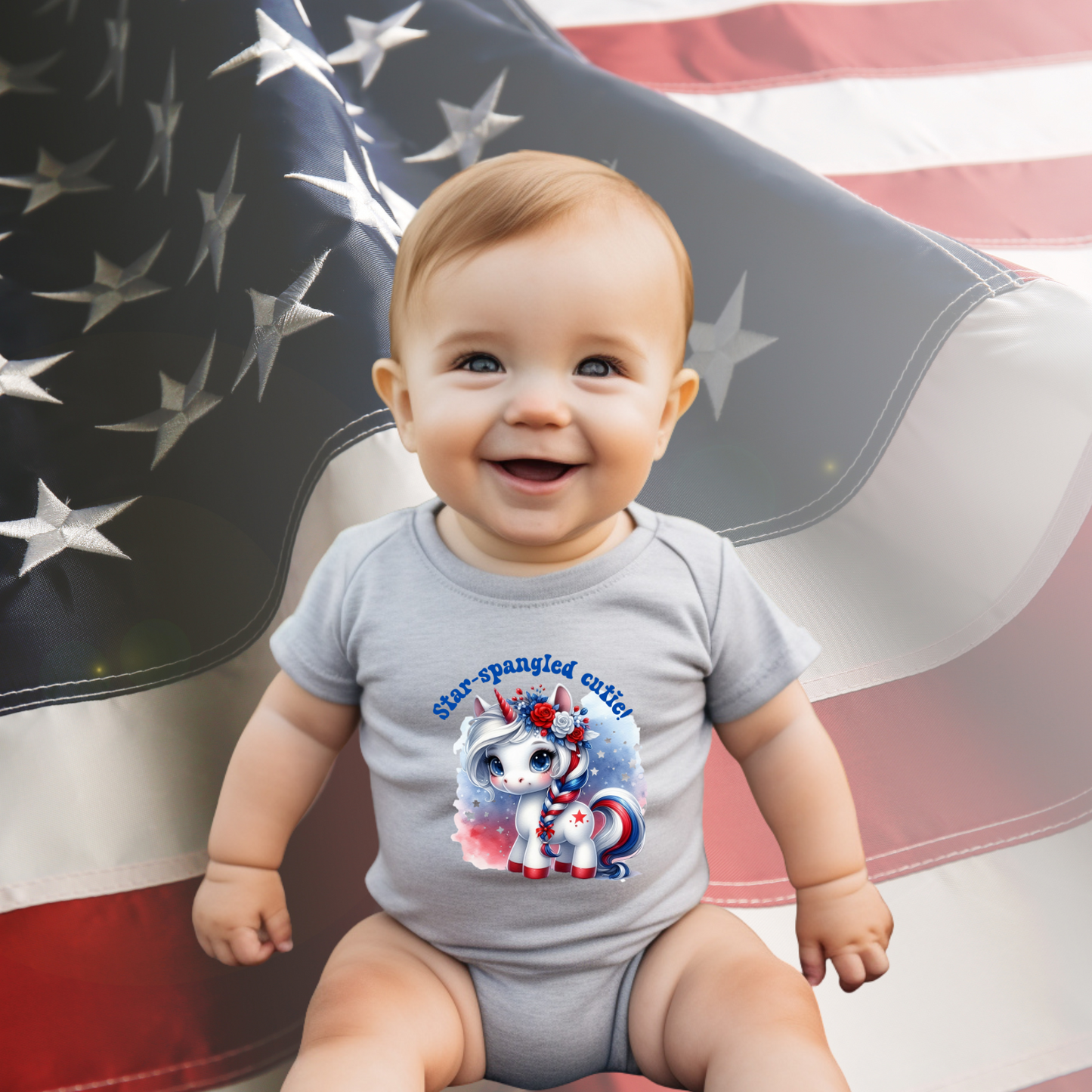 Star-Spangled Cutie Infant Short Sleeve Onesie
