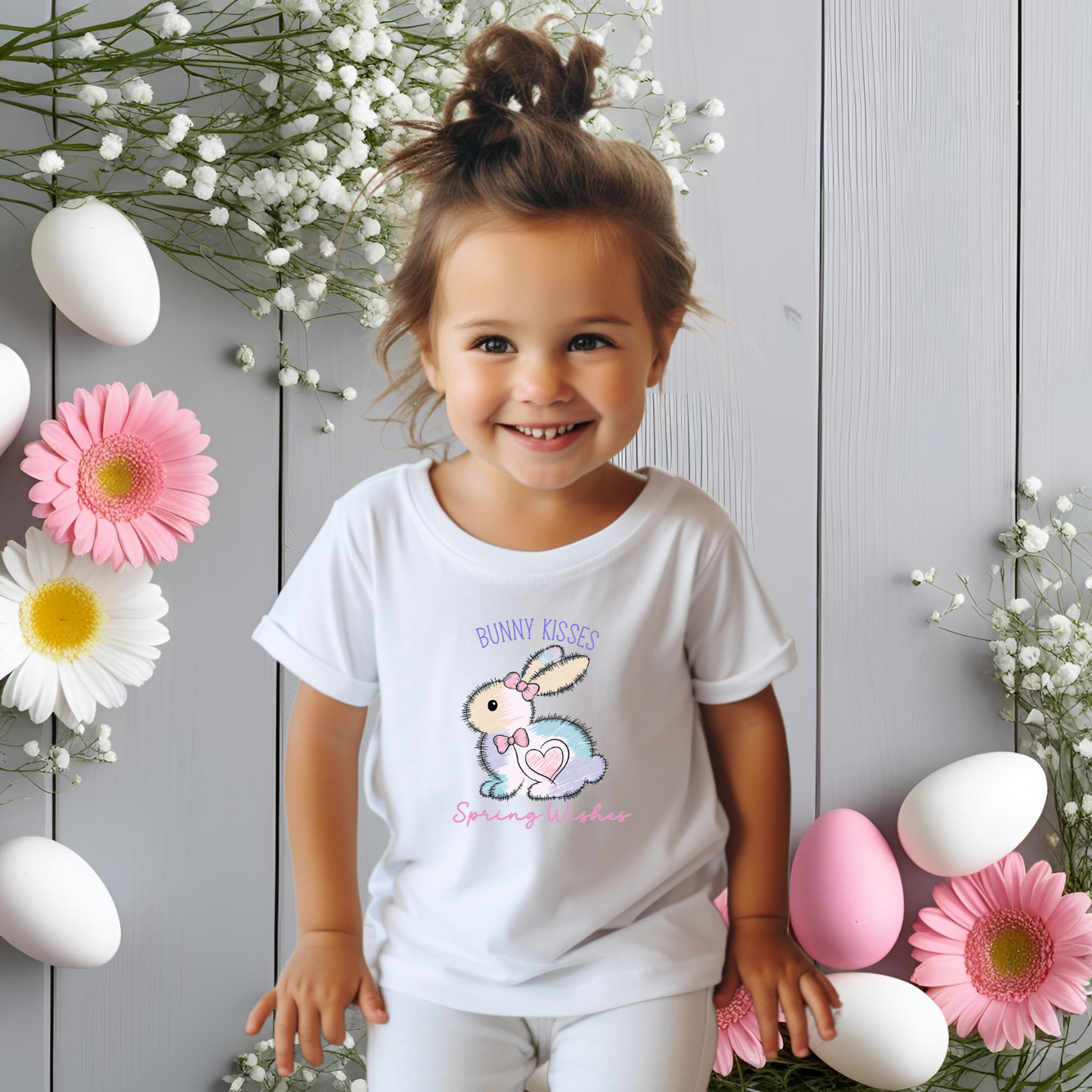 Bunny Kisses, Spring Wishes Toddler T-Shirt