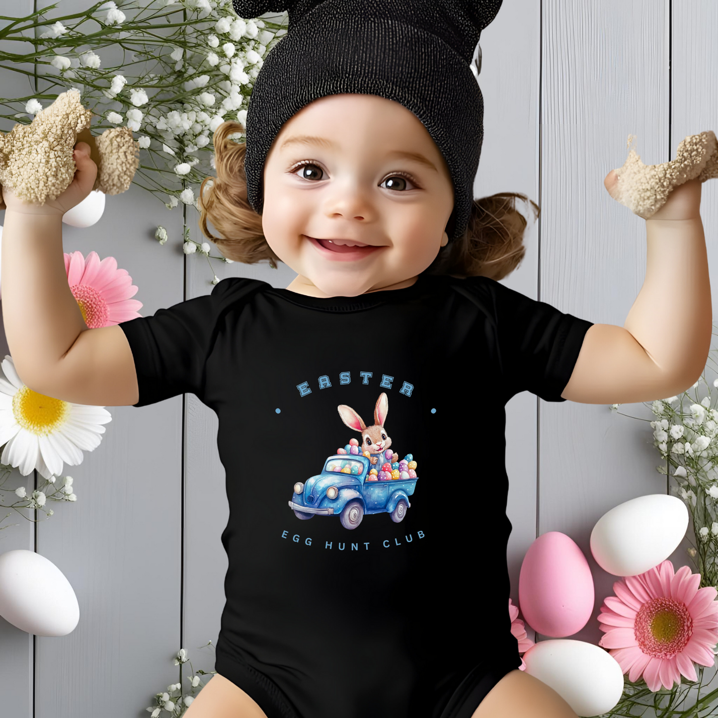 Easter Egg Hunt Club Infant Short Sleeve Onesie