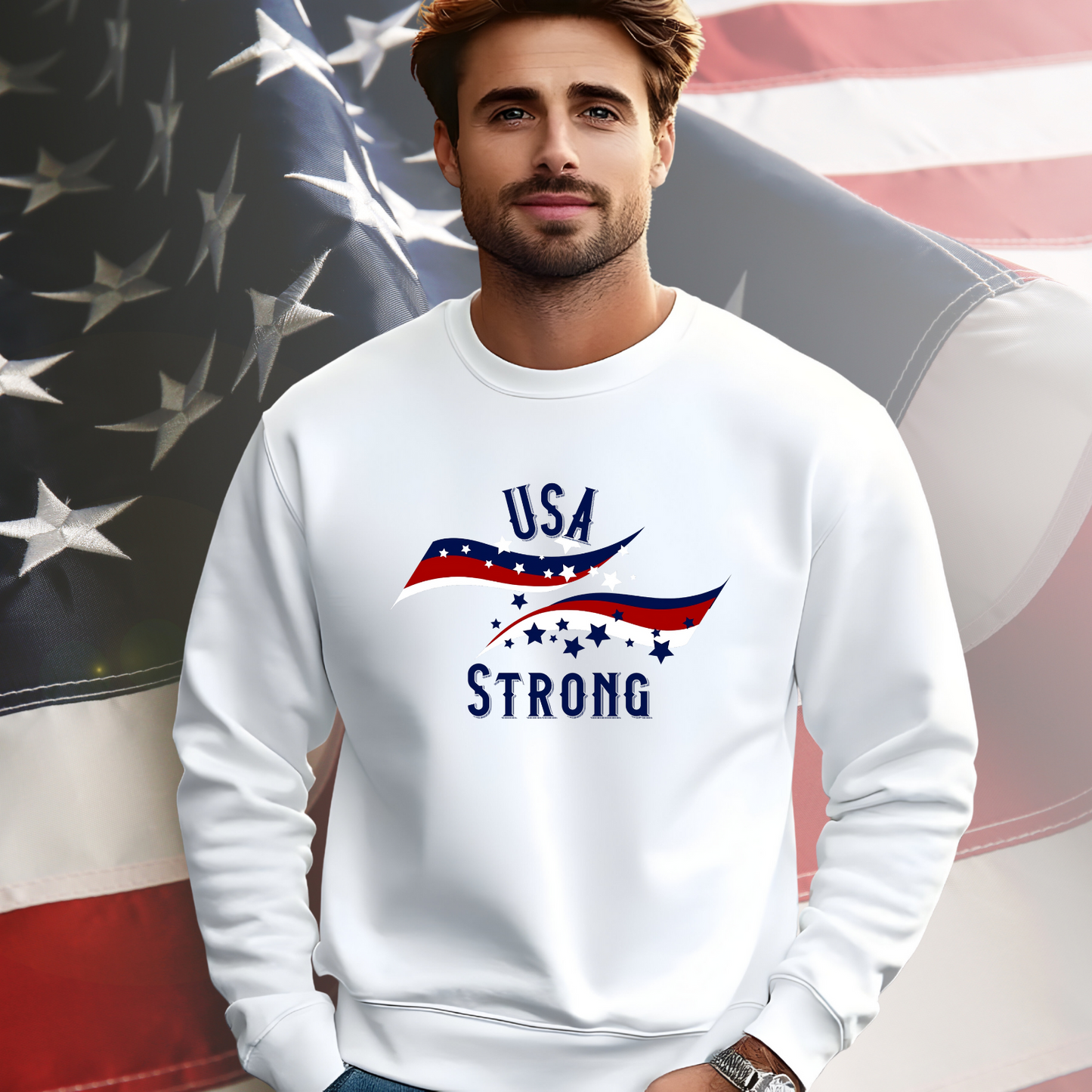 USA Strong Crewneck Sweatshirt