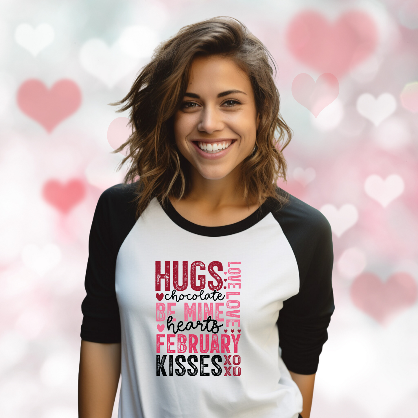 Valentine Typography Baseball Tee