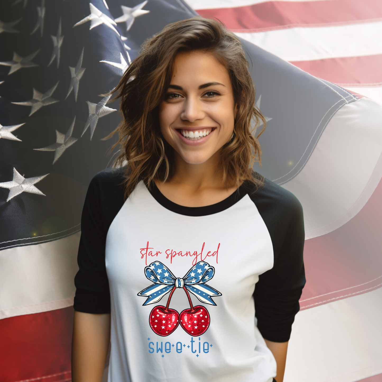 Star-Spangled Sweetie Baseball Tee