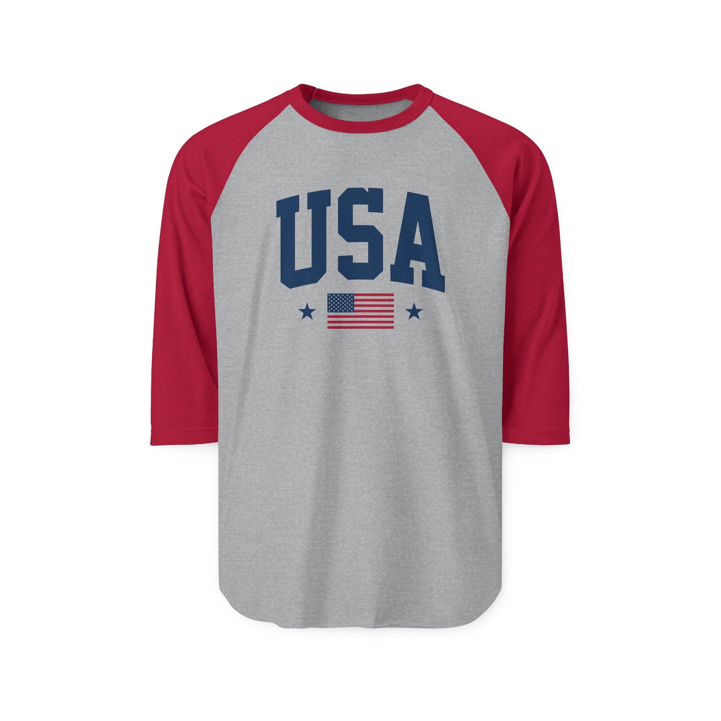 USA Flag Baseball Tee