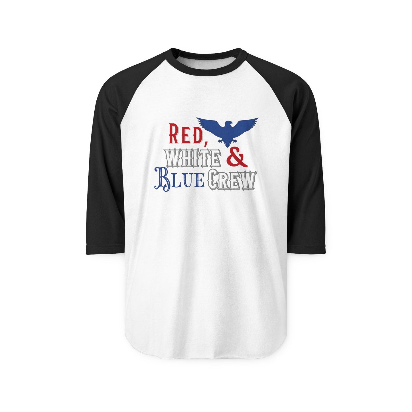Red, White & Blue Crew Baseball Tee