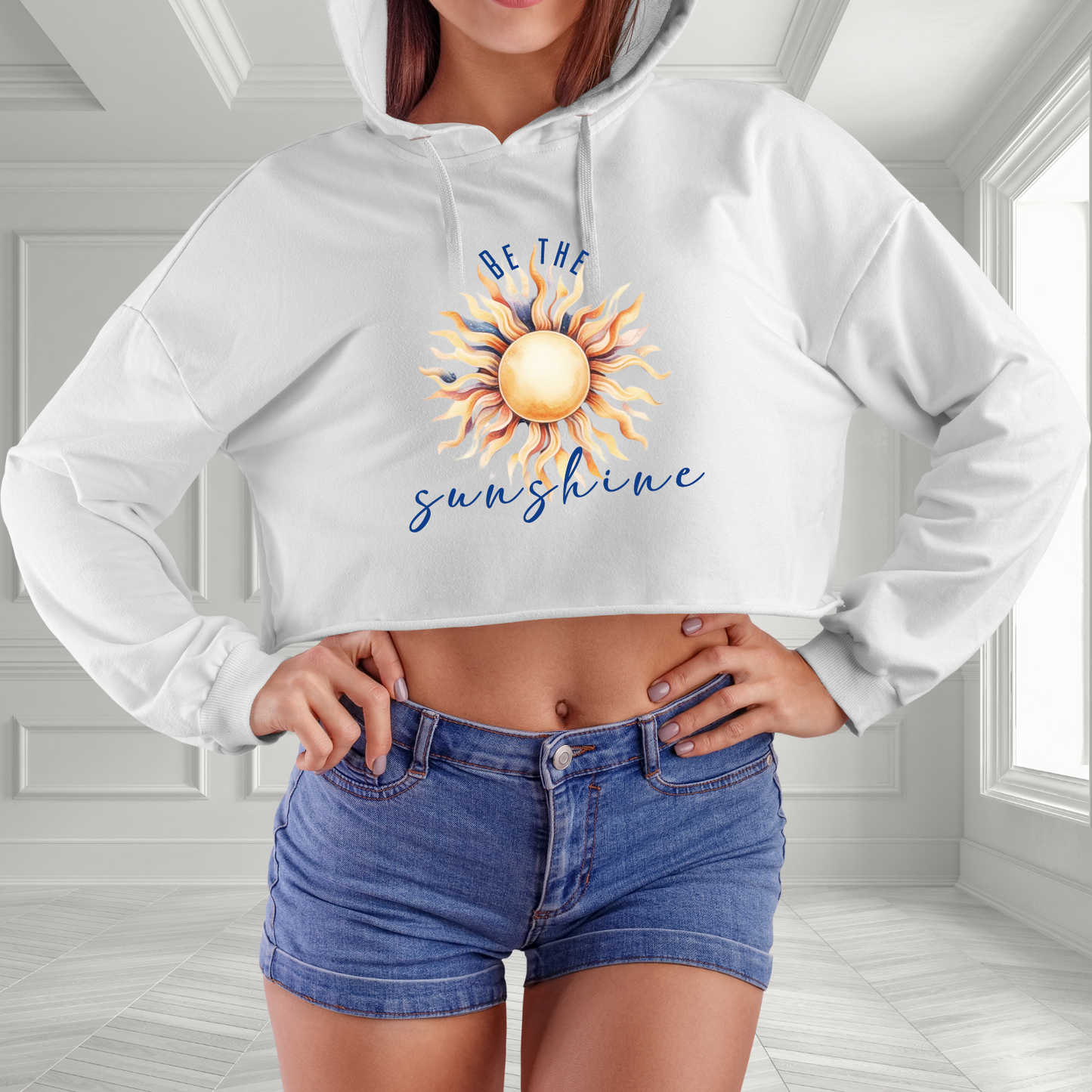 Be The Sunshine Crop Hoodie