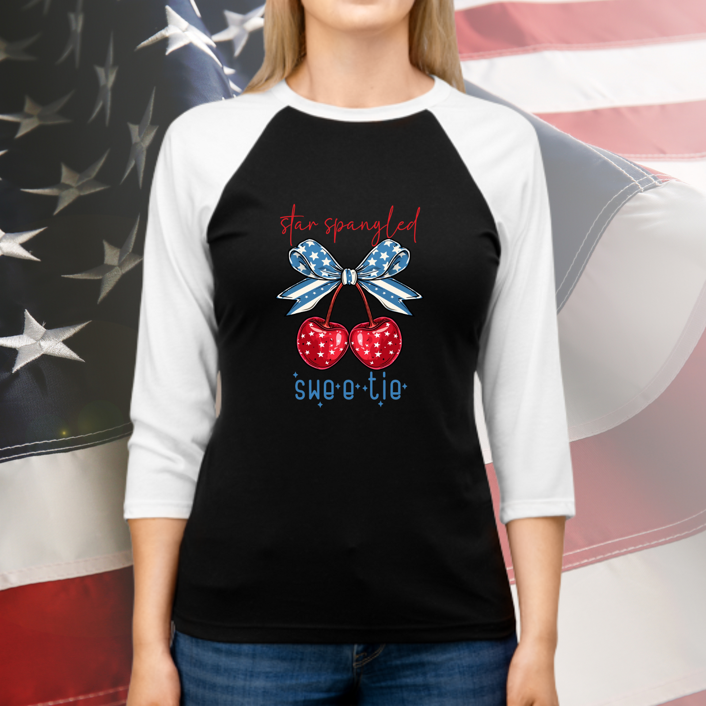 Star-Spangled Sweetie Baseball Tee