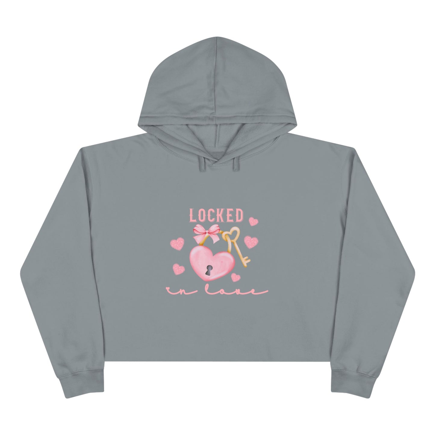 Locked In Love Crop Hoodie