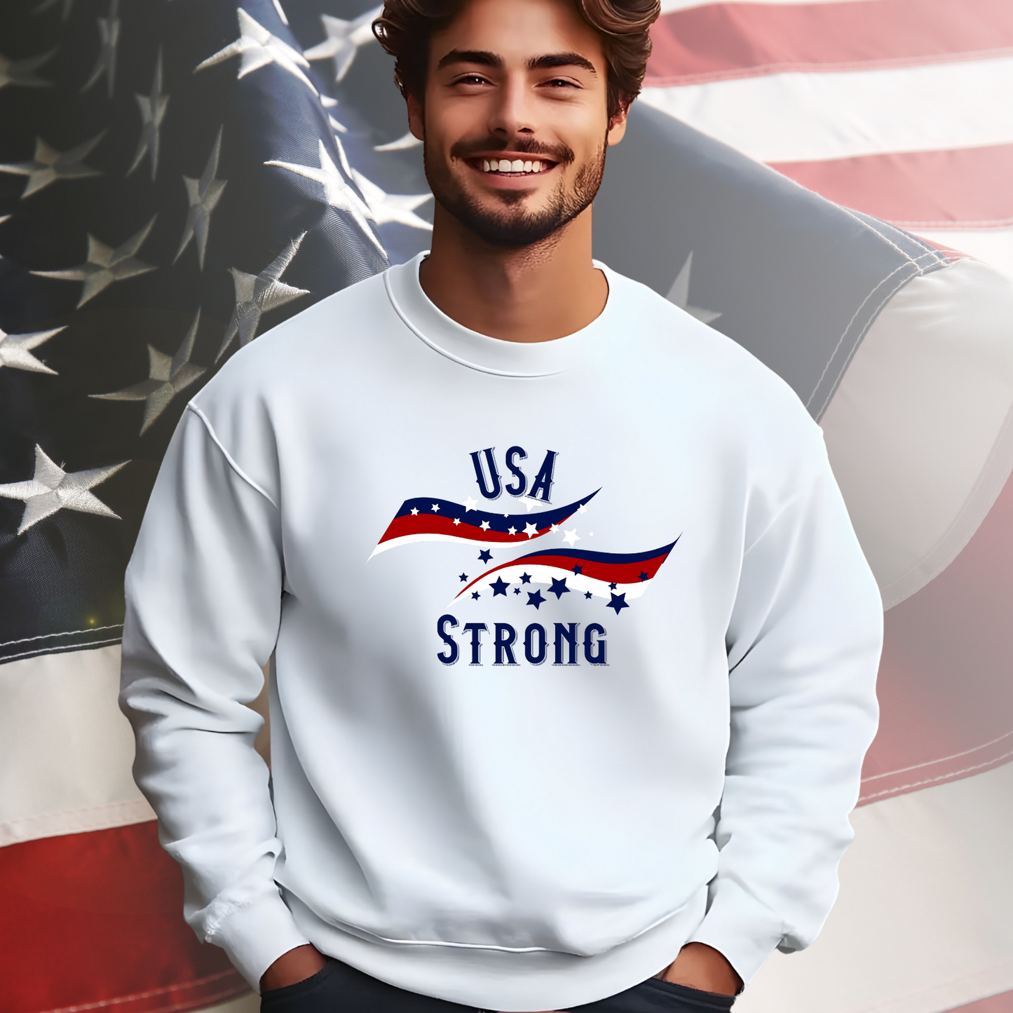 USA Strong Crewneck Sweatshirt
