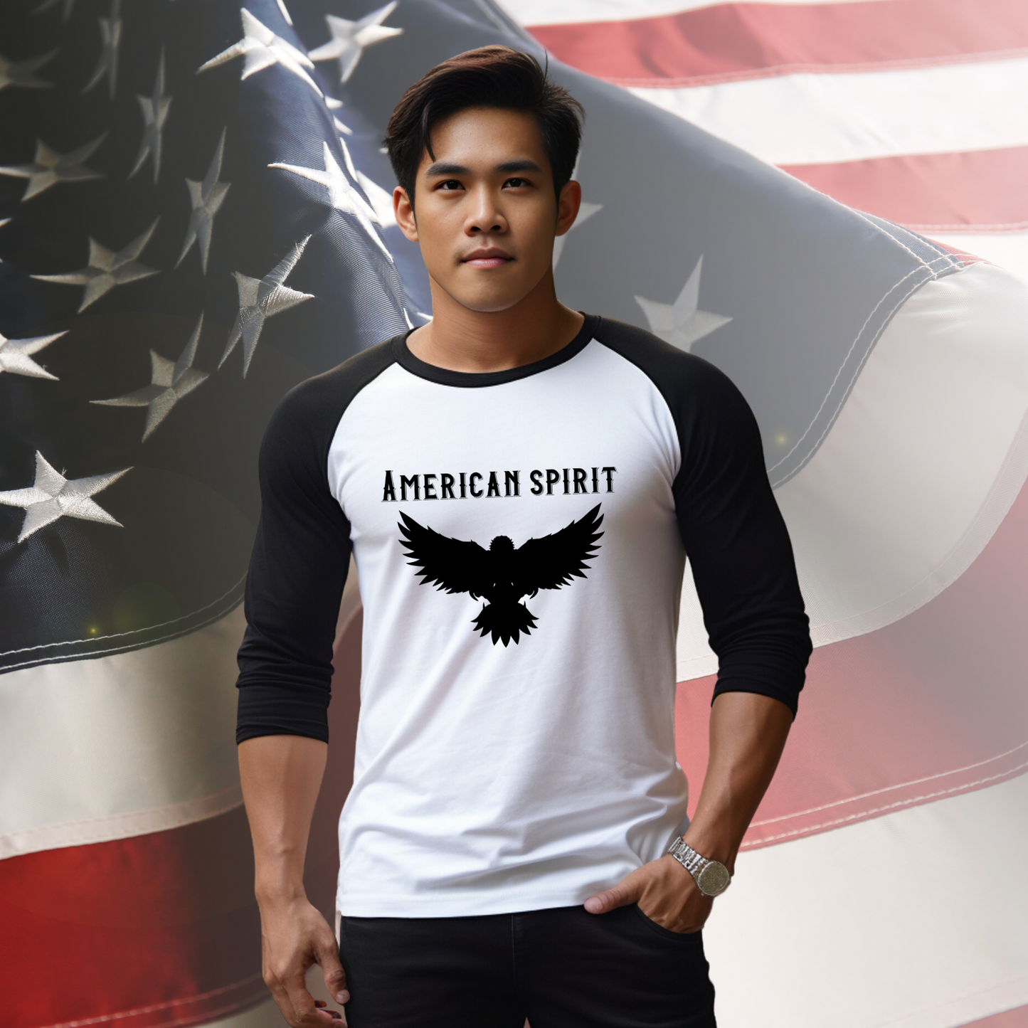 American Spirit Baseball Tee