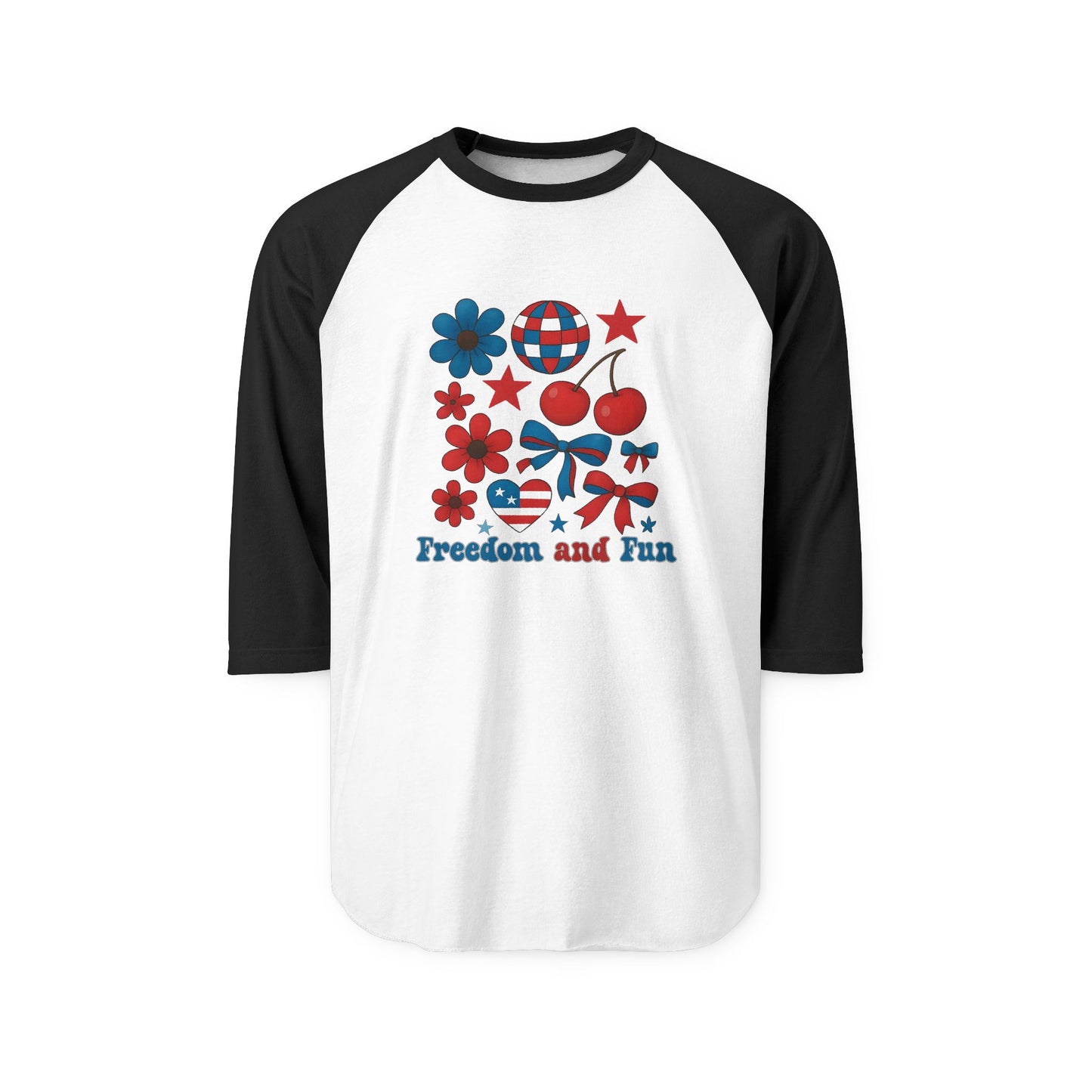 Freedom And Fun Baseball Tee