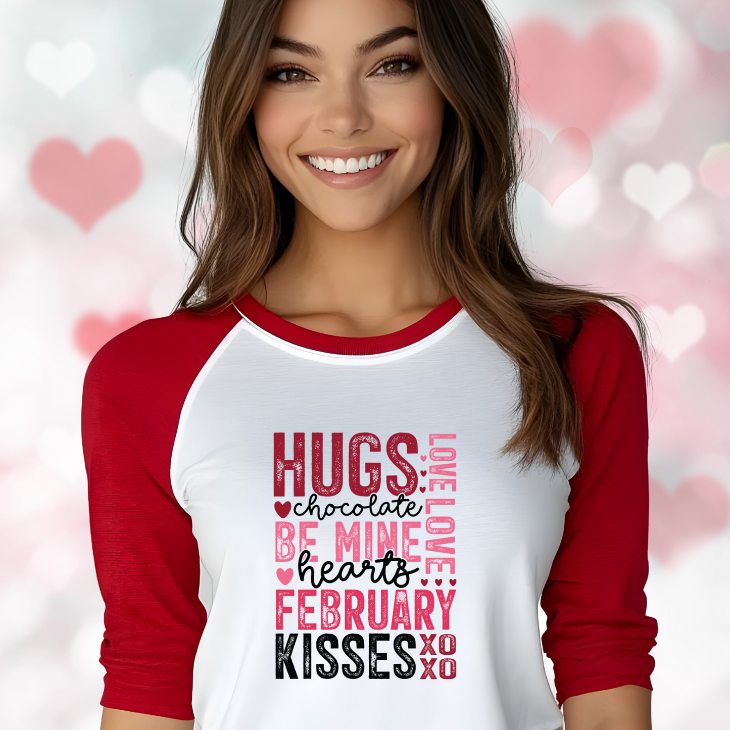 Valentine Typography Baseball Tee